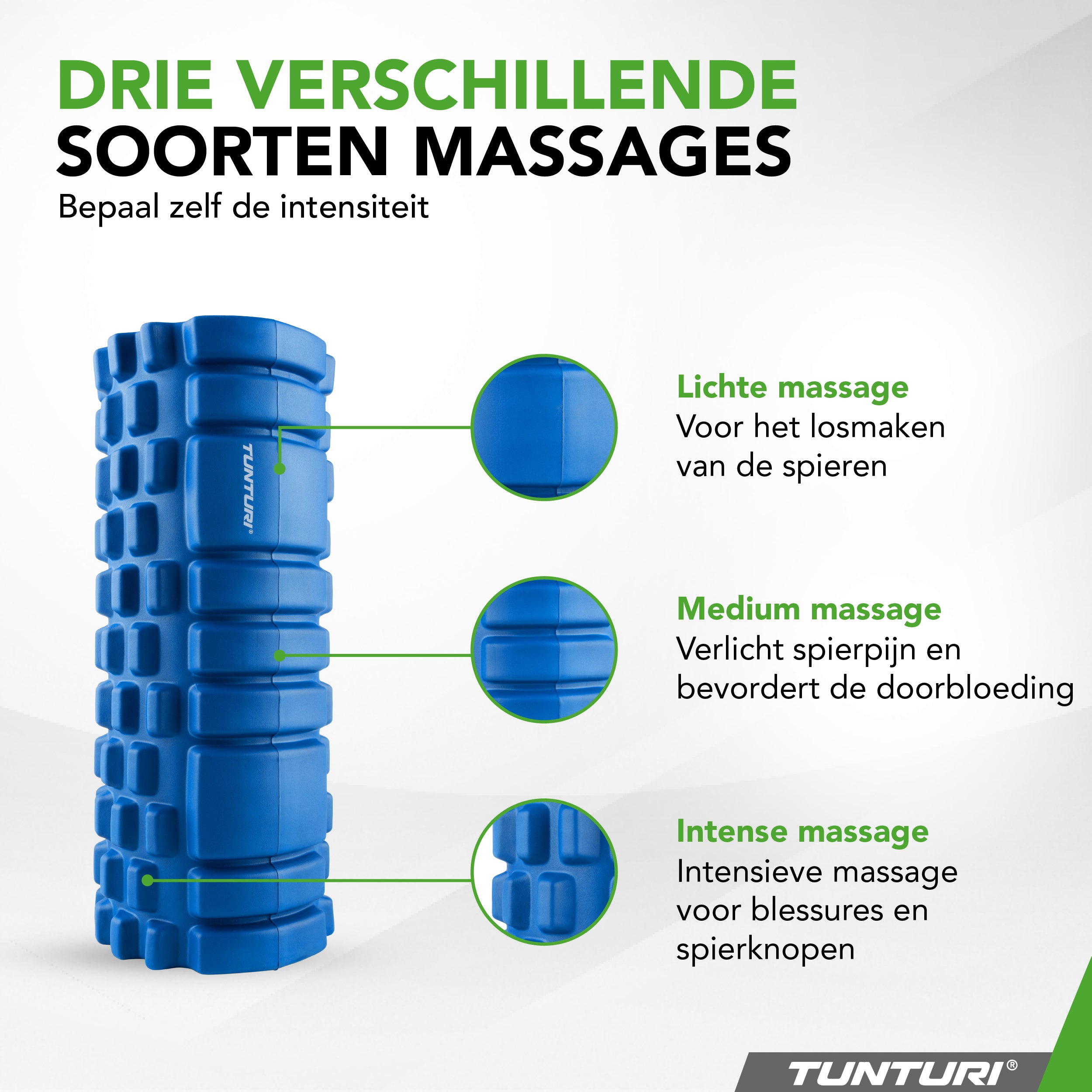 Tunturi Yoga Grid Foam Roller, 33cm, Blue afbeelding 8