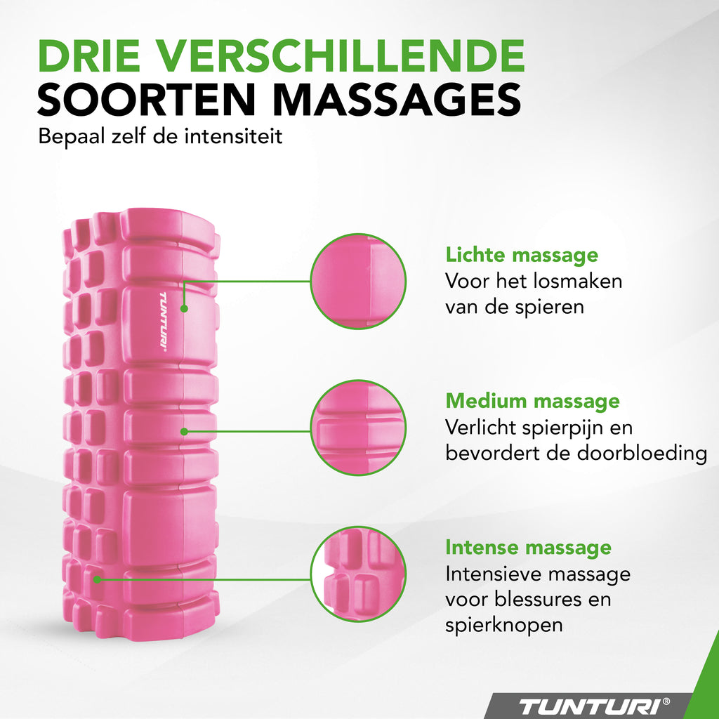 Tunturi Yoga Grid Foam Roller, 33cm, Pink afbeelding 7