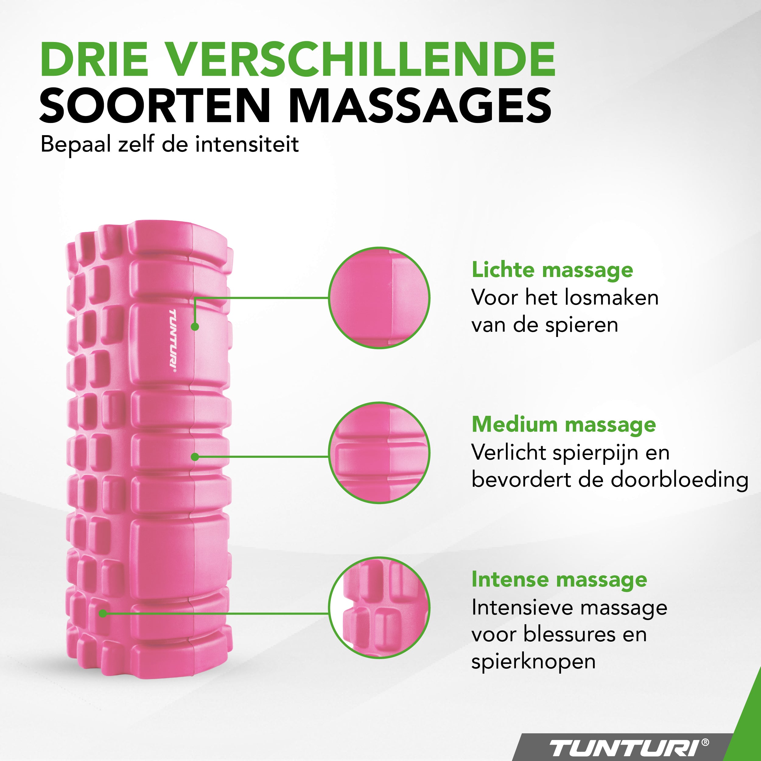 Tunturi Yoga Grid Foam Roller, 33cm, Pink afbeelding 7