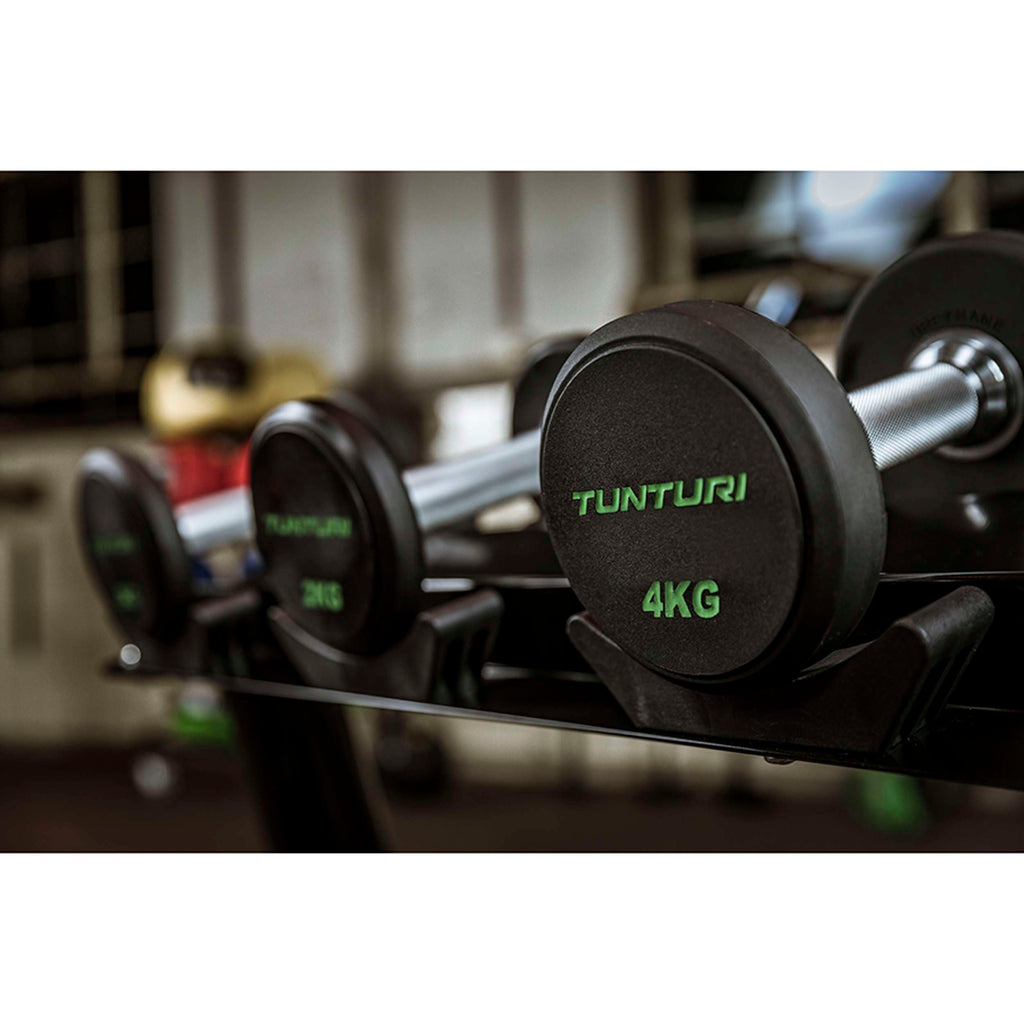Tunturi PU Pro Dumbbell Set 2-12kg (10prs, 132kg) afbeelding 2
