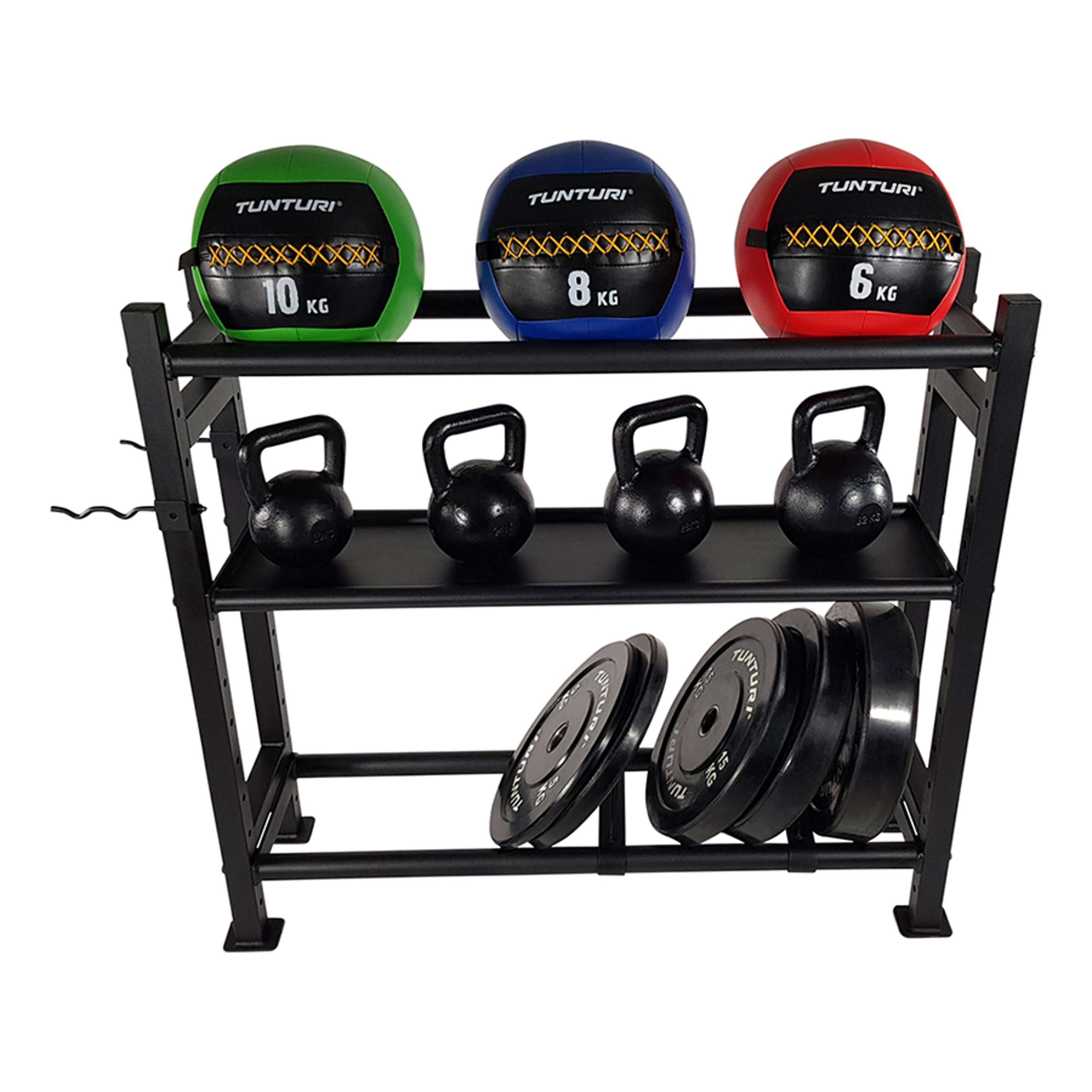 Tunturi Wall-Kettle-Bumper Multi Storage Rack (1/2) afbeelding 4