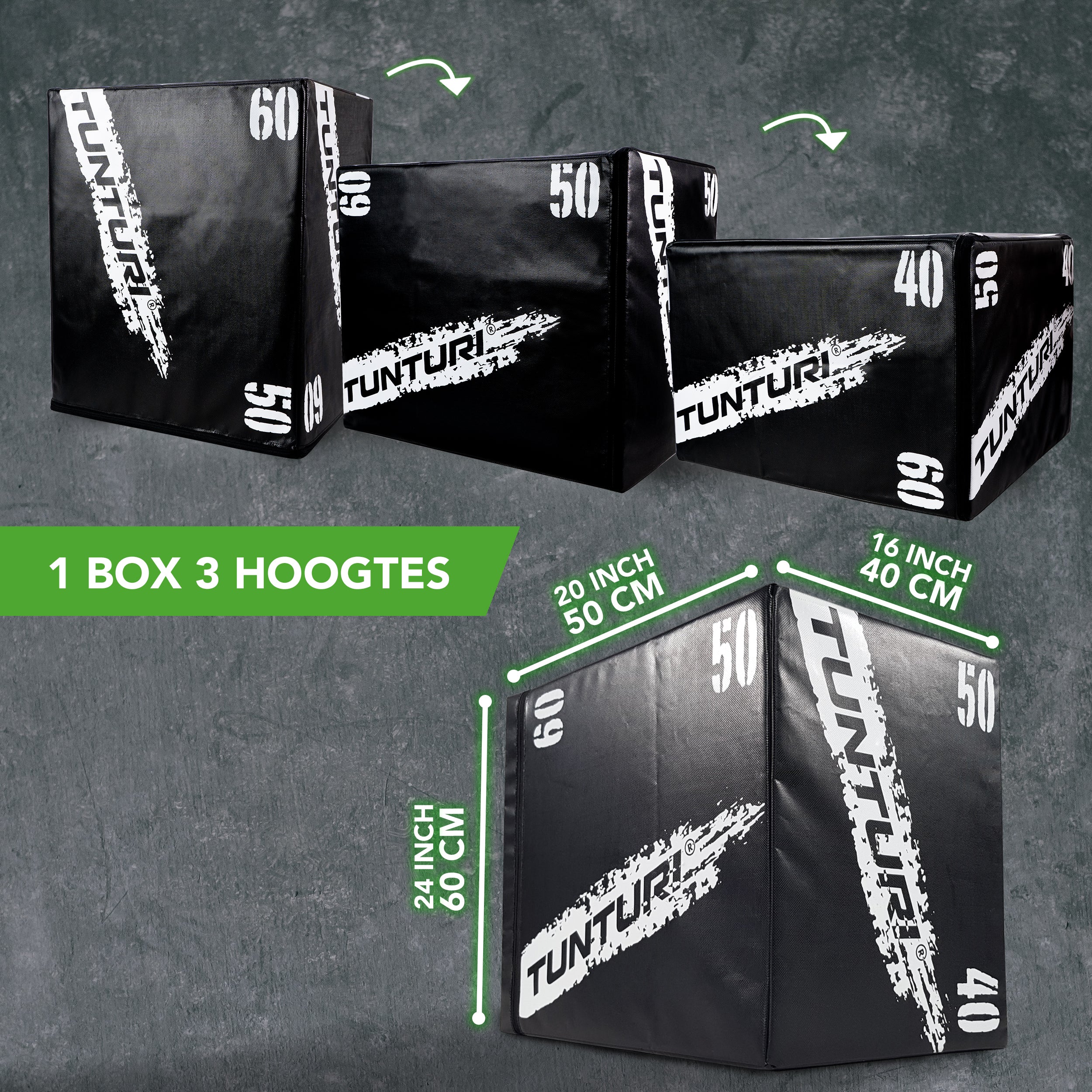 Tunturi Plyo Box Soft (EVA) 40/50/60cm afbeelding 2