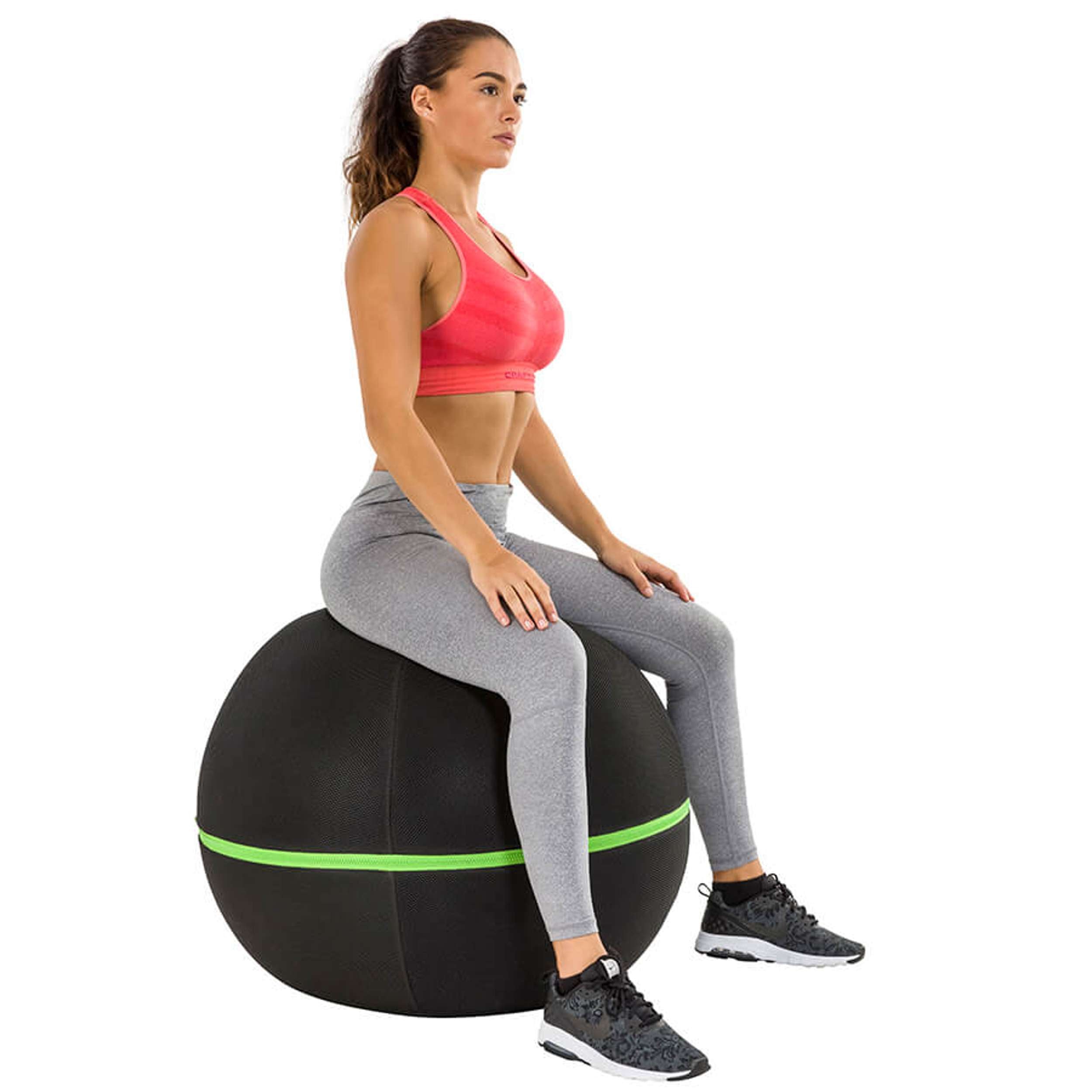 Tunturi Gymball Cover 65cm With Green Zipper afbeelding 7