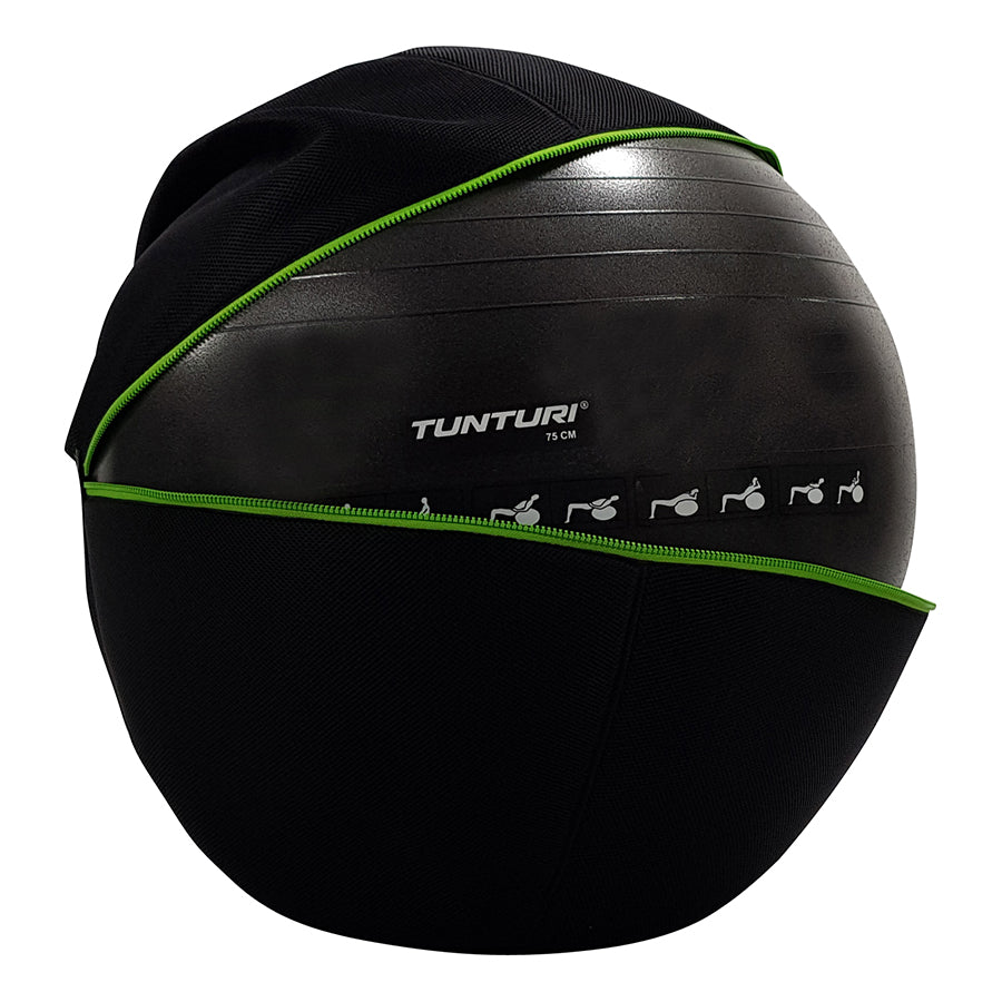 Tunturi Gymball Cover 75cm With Green Zipper afbeelding 5