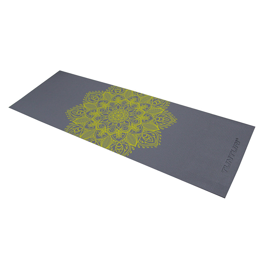 Tunturi PVC Yogamat 4mm Anthracite With Printc