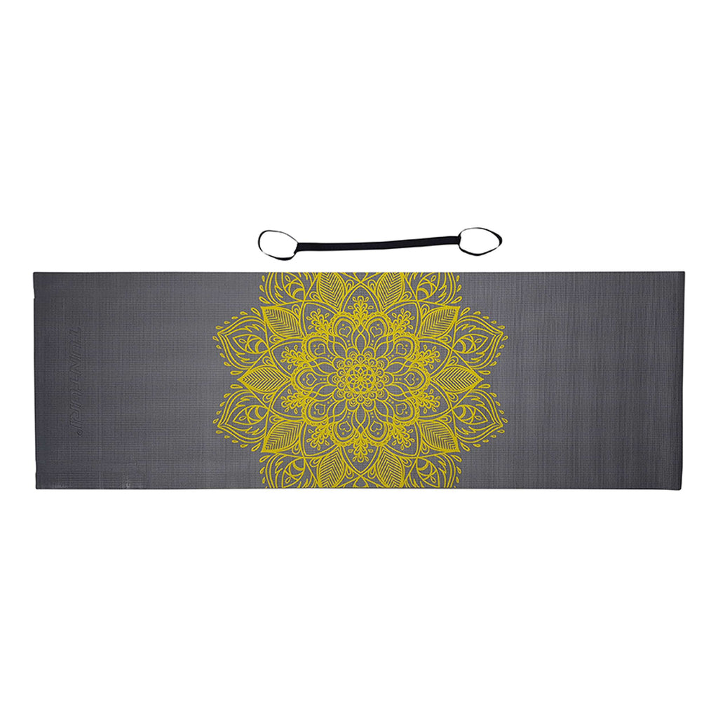 Tunturi PVC Yogamat 4mm Anthracite With Printc afbeelding 5