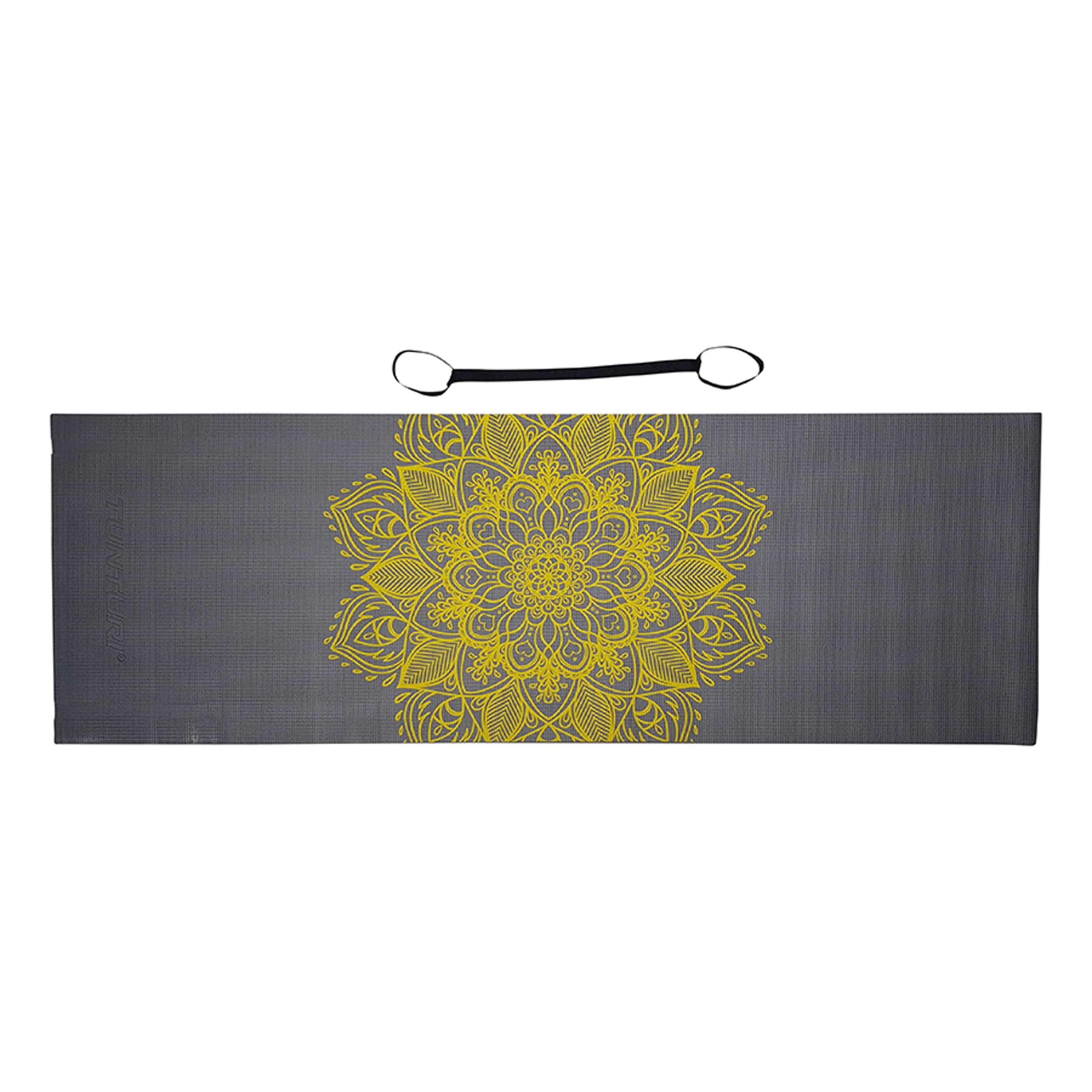 Tunturi PVC Yogamat 4mm Anthracite With Printc afbeelding 5
