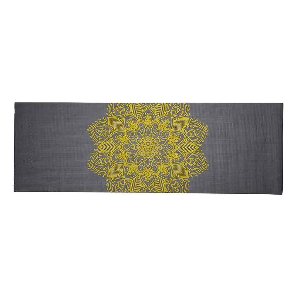Tunturi PVC Yogamat 4mm Anthracite With Printc afbeelding 6