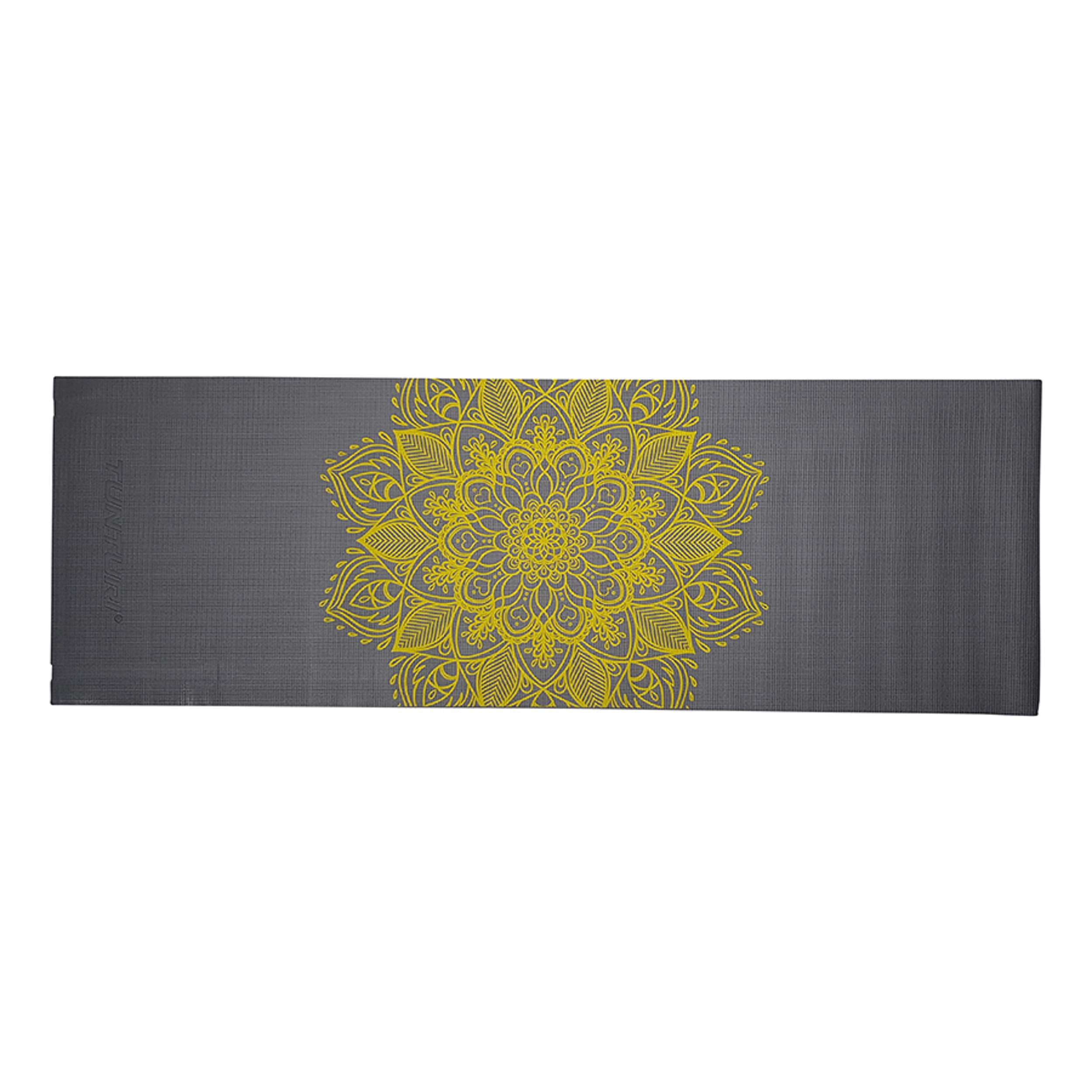 Tunturi PVC Yogamat 4mm Anthracite With Printc afbeelding 6