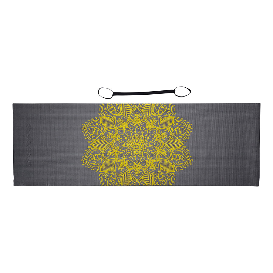 Tunturi PVC Yogamat 4mm Anthracite With Printc afbeelding 5