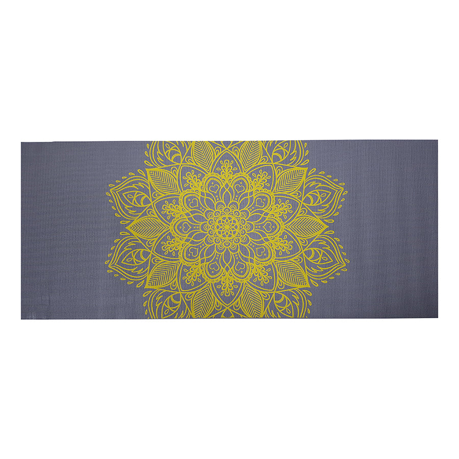 Tunturi PVC Yogamat 4mm Anthracite With Printc afbeelding 7