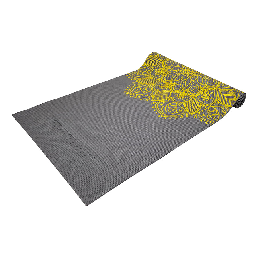 Tunturi PVC Yogamat 4mm Anthracite With Printc afbeelding 10