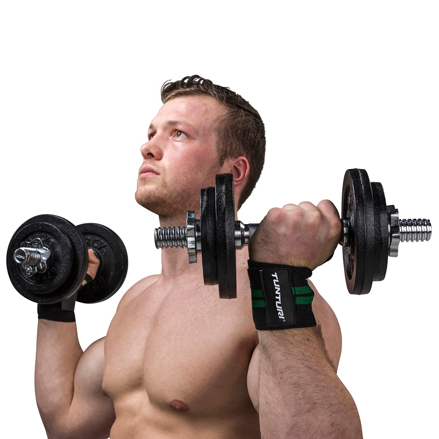 Tunturi Wrist Wraps, Green, Pair afbeelding 4