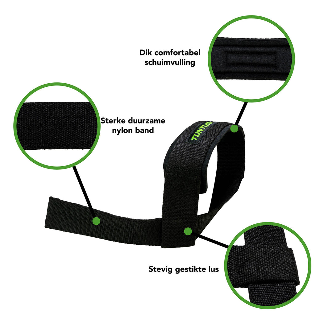 Tunturi Padded Power Lifting Straps afbeelding 3