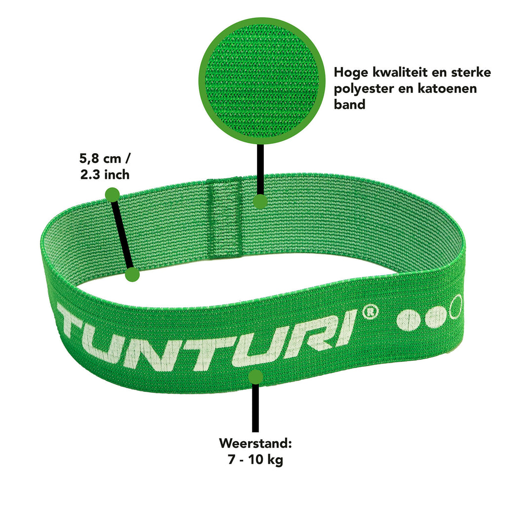 Tunturi Textile Resistance Band, Medium, Green afbeelding 3