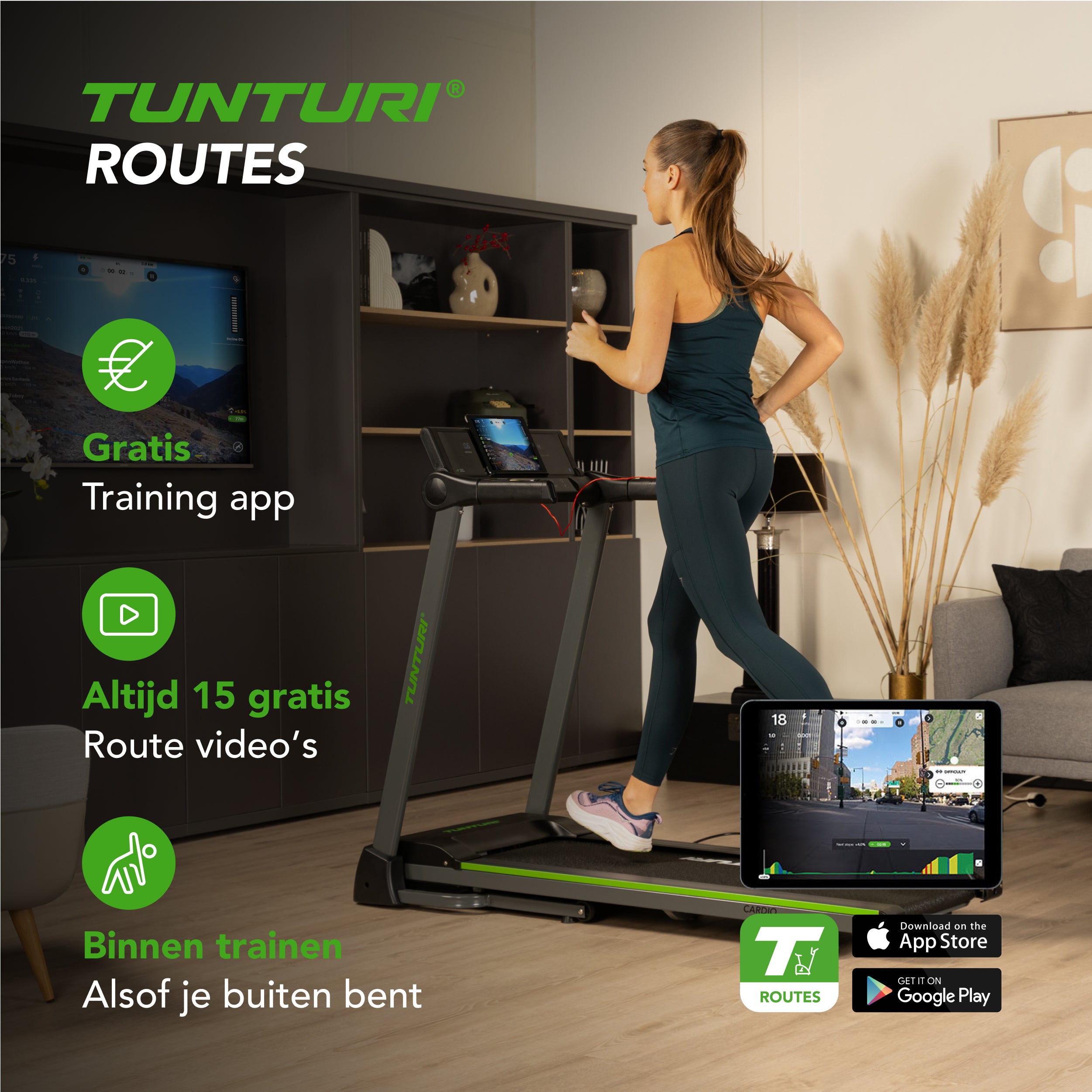 Tunturi Cardio Fit T25 Treadmill (BT) afbeelding 8