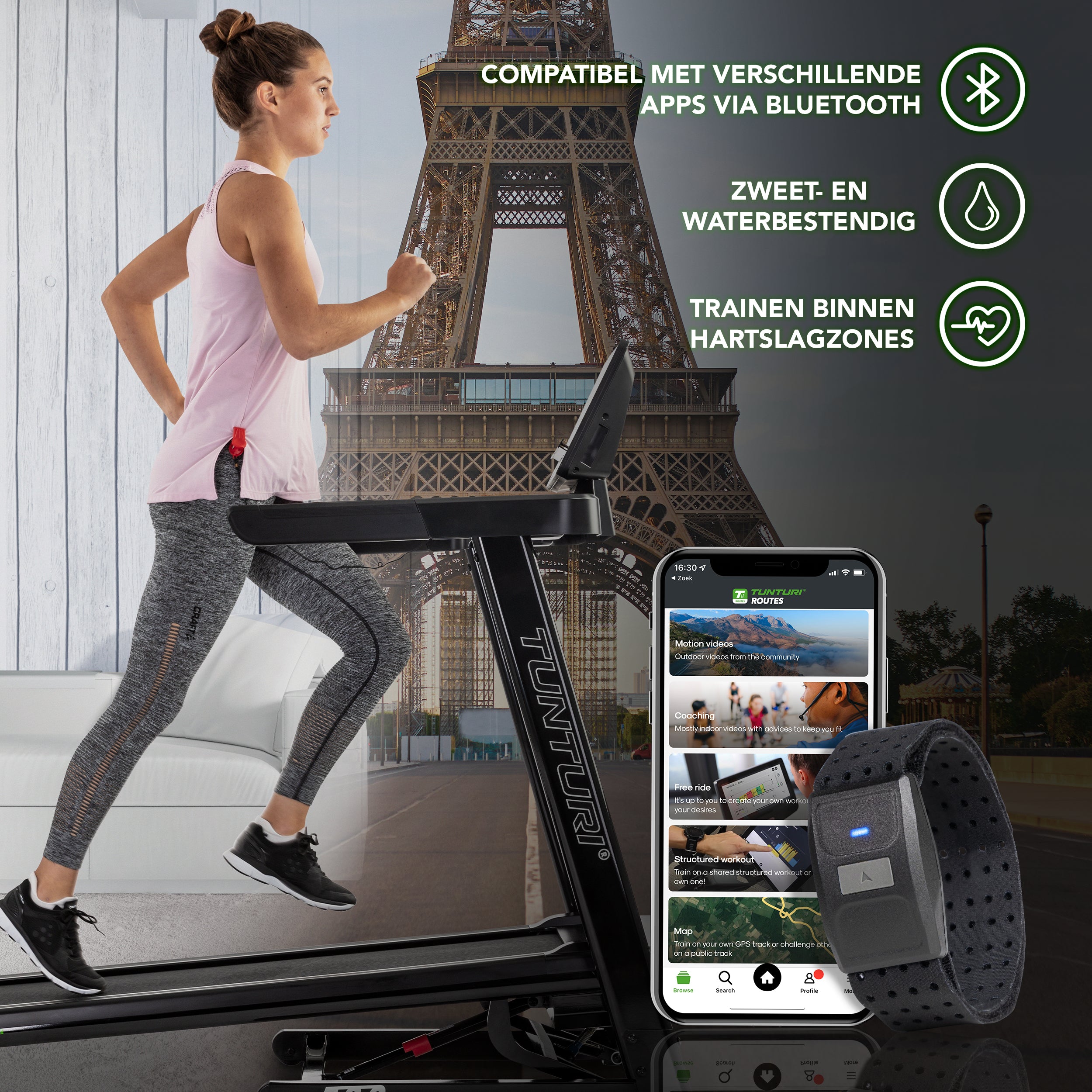 Tunturi Digital Heart Rate Monitor Armband (BT/ANT+) afbeelding 5