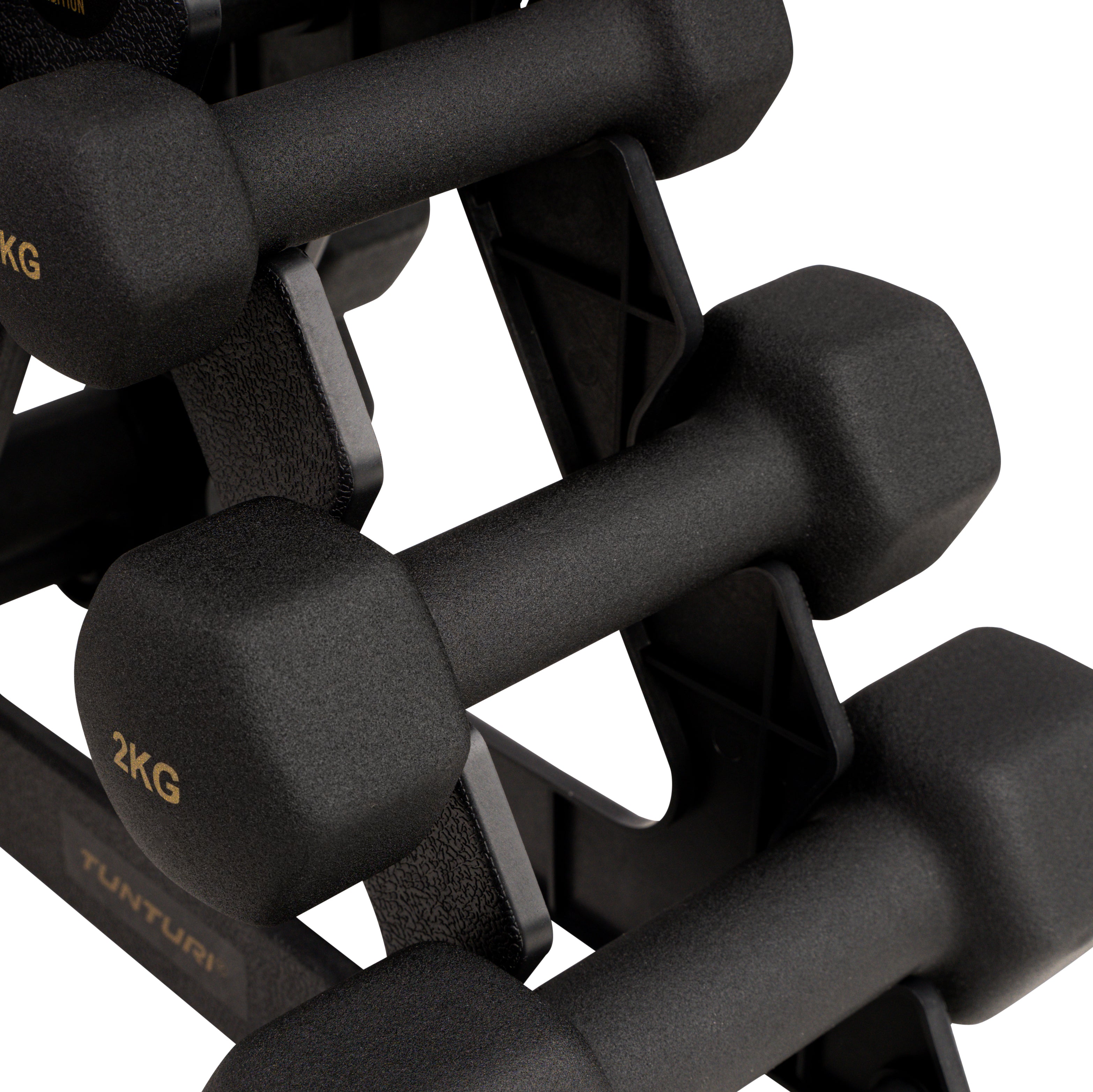Tunturi Centuri Neopreen Dumbellset 3Prs+Stand afbeelding 5