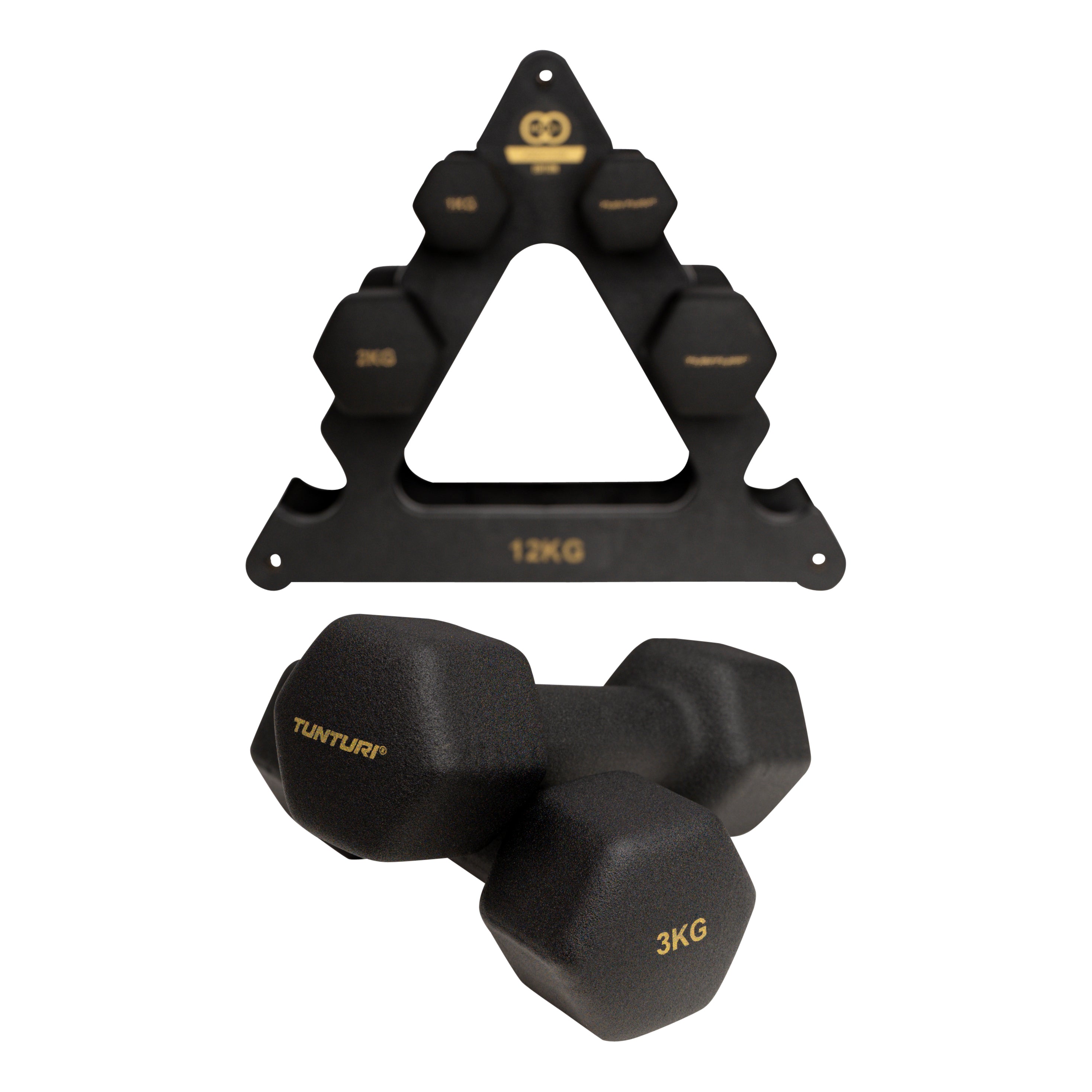 Tunturi Centuri Neopreen Dumbellset 3Prs+Stand afbeelding 7