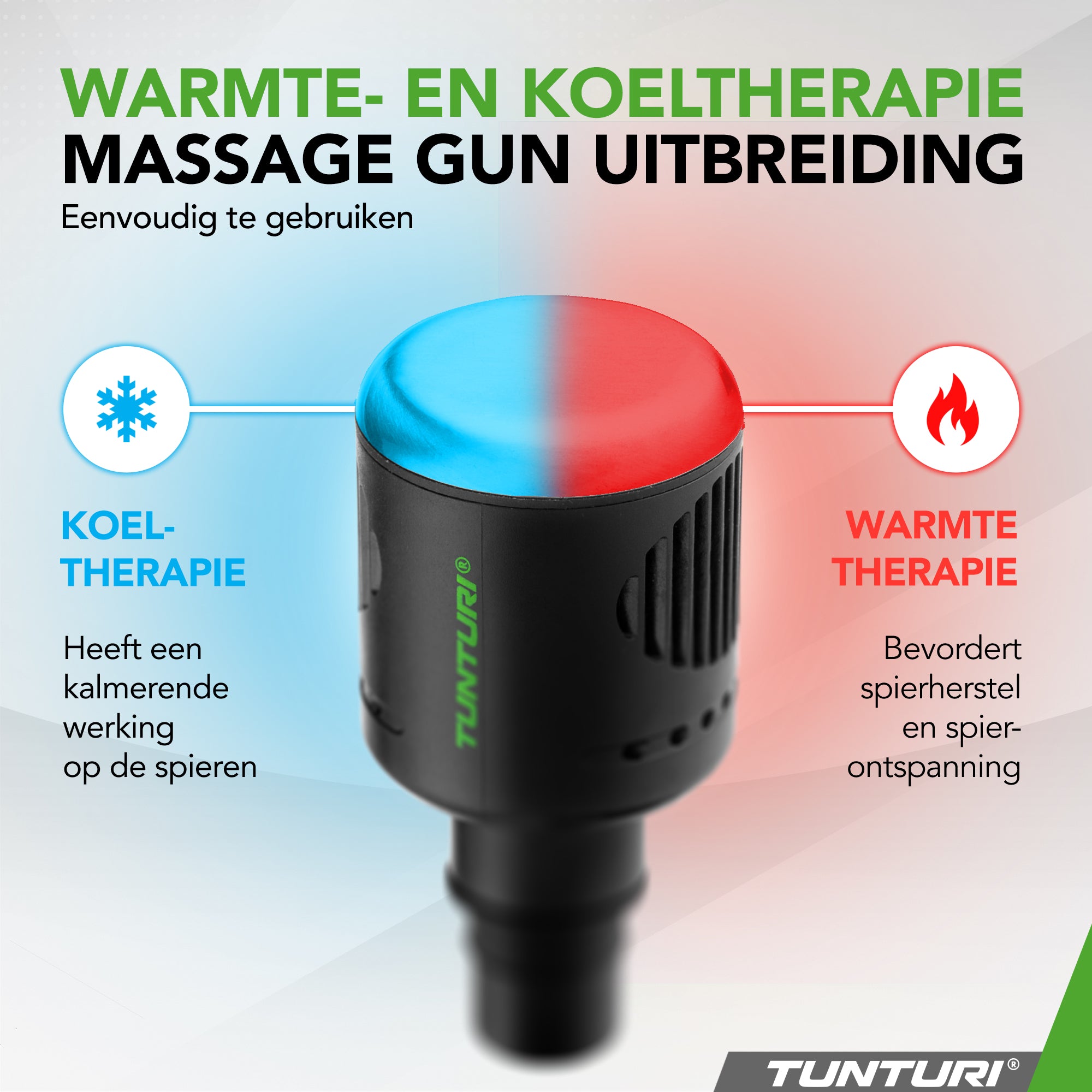 Tunturi Head for Massage Gun, Heat and Cool afbeelding 2