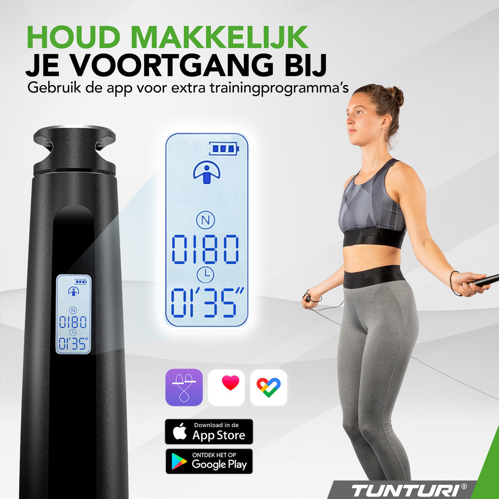 Tunturi Smart Jump Rope With Display And App afbeelding 2