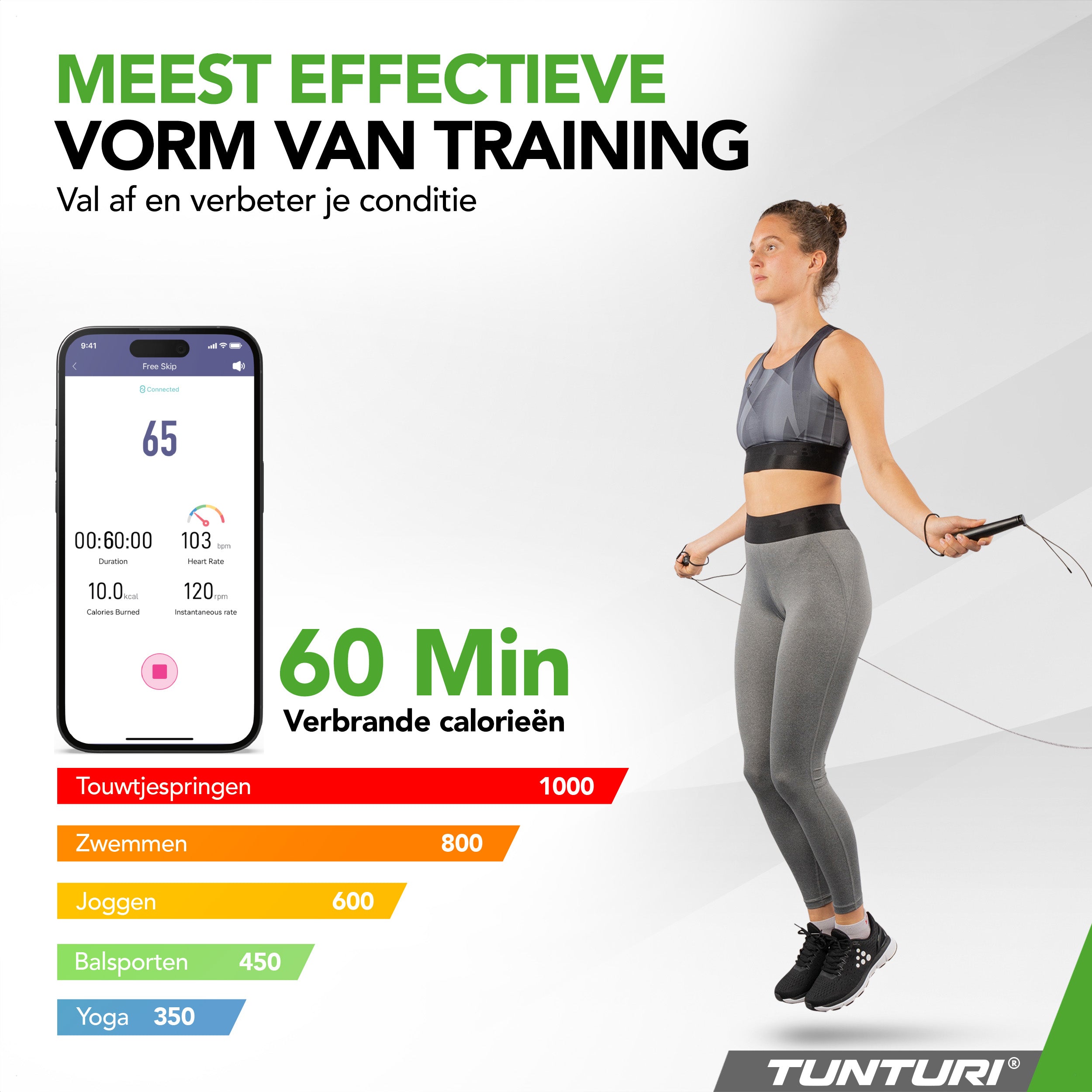 Tunturi Smart Jump Rope With Display And App afbeelding 4