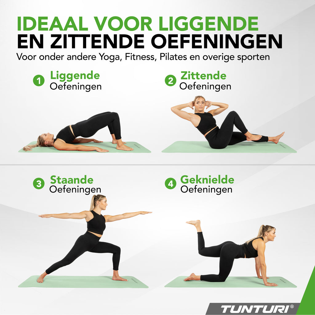 Tunturi Yogamat 8mm - Mint afbeelding 4