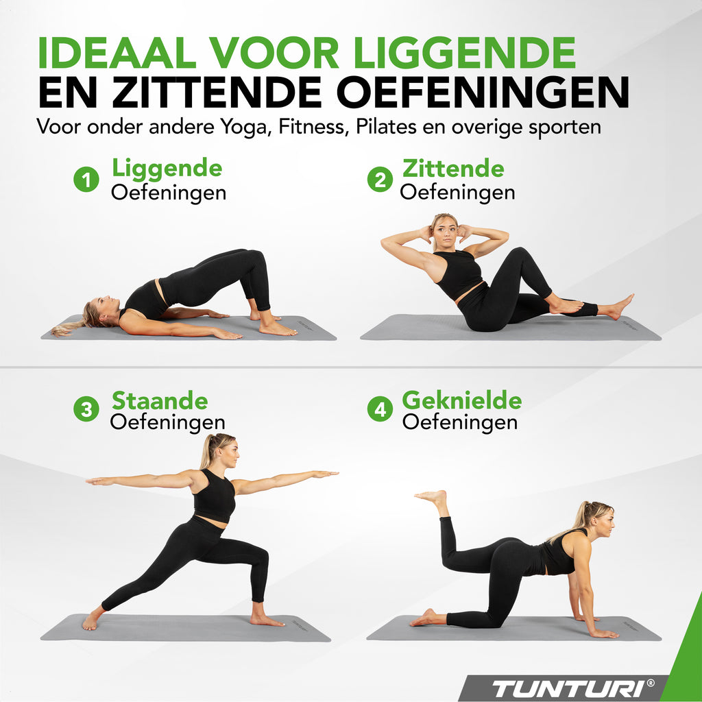 Tunturi Yogamat 8mm - Grey afbeelding 4