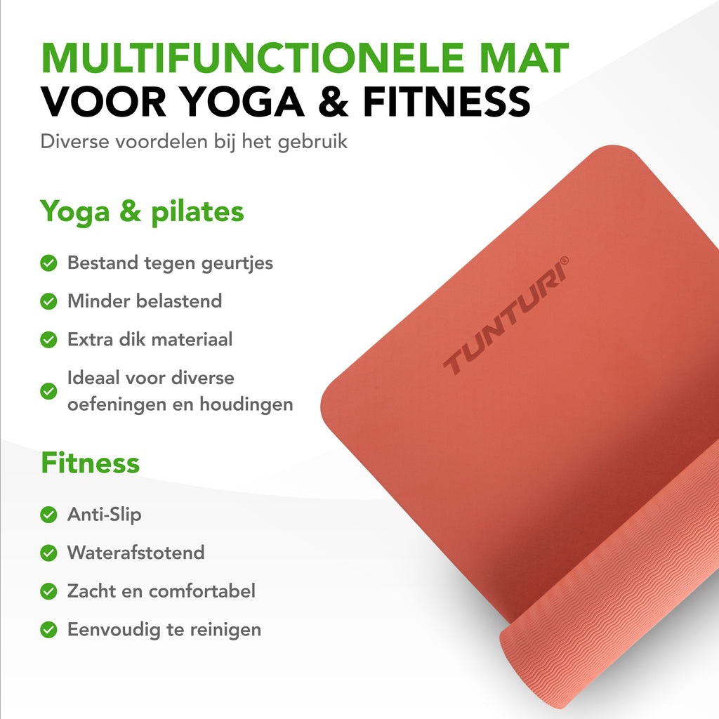 Tunturi Yogamat 8mm -  Rose Gold afbeelding 5