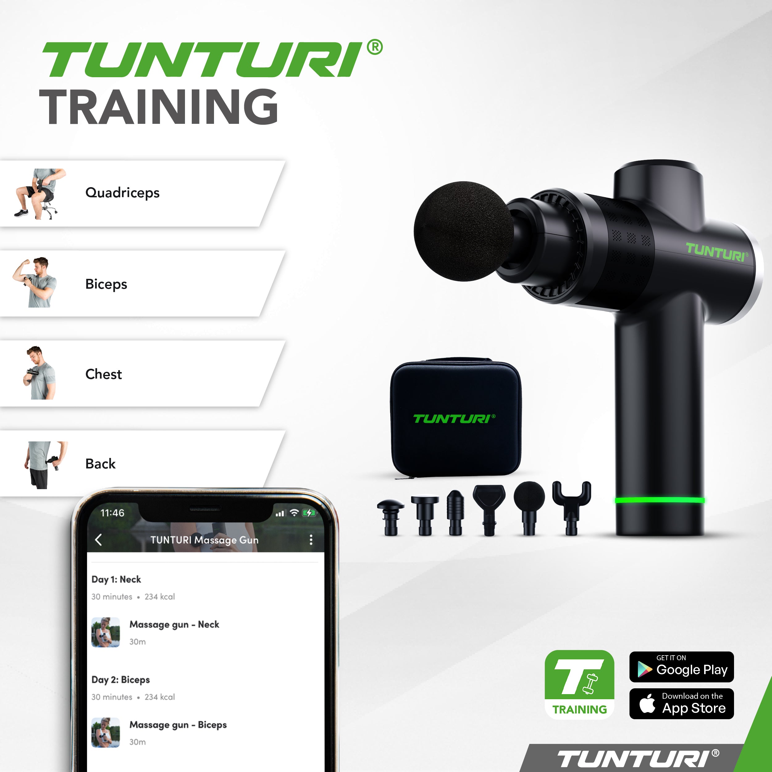 Tunturi MG40 Massage Gun afbeelding 5