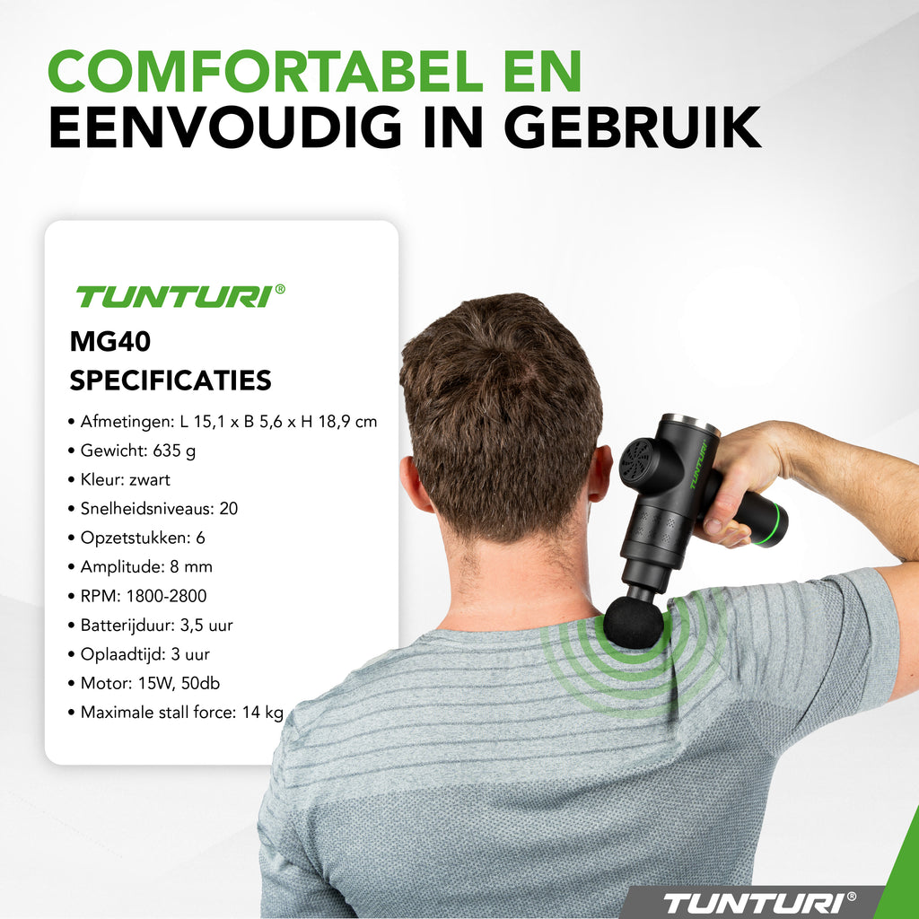 Tunturi MG40 Massage Gun afbeelding 9