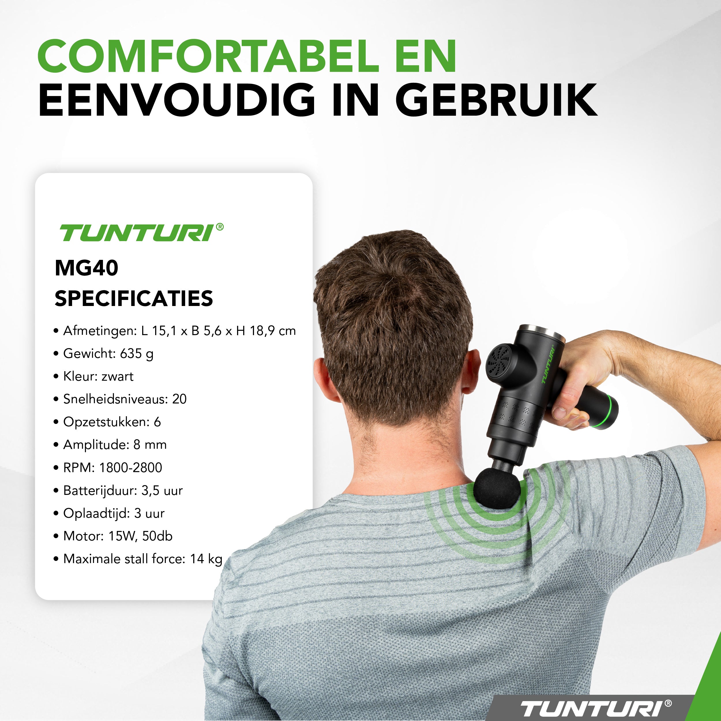 Tunturi MG40 Massage Gun afbeelding 9