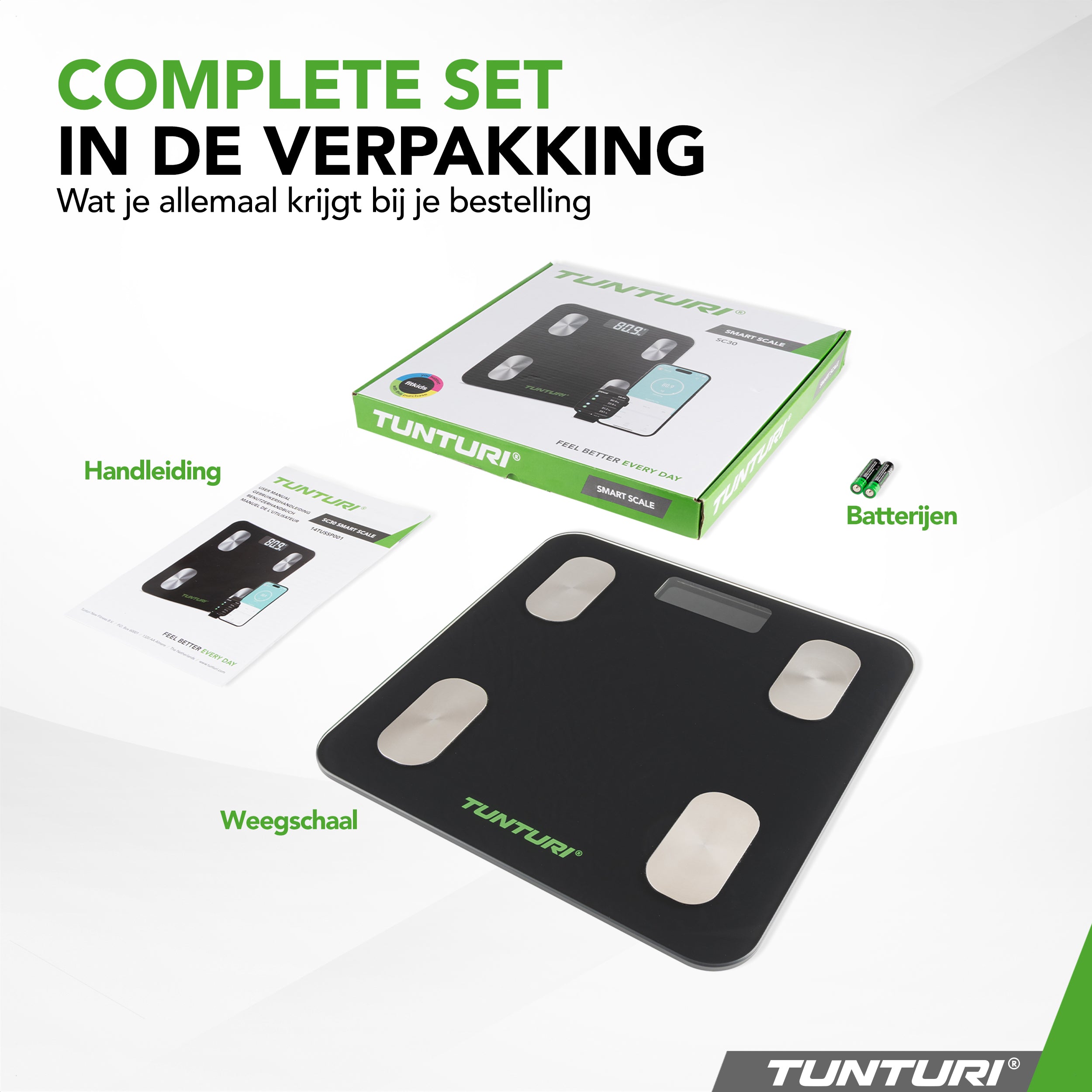 Tunturi SC30 Smart Scale, Black afbeelding 8