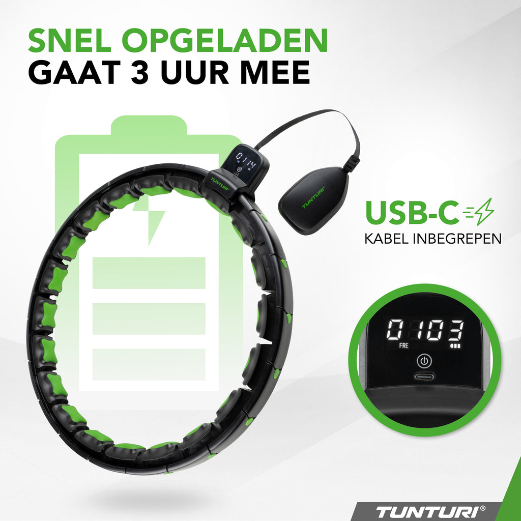 Tunturi Smart Adjustable Hula Hoop - Incl. Display afbeelding 9