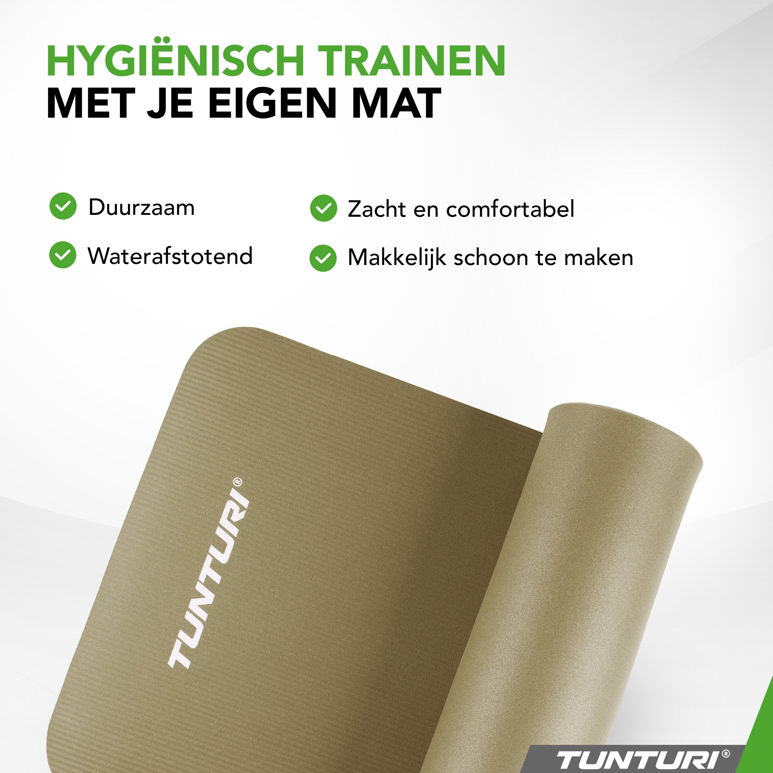 Tunturi Fitnessmat NBR - Army Green afbeelding 8
