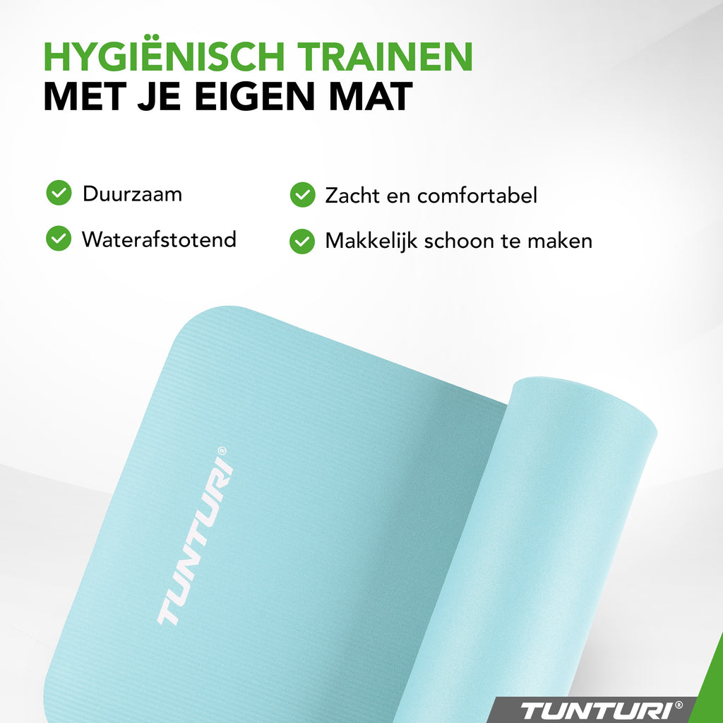 Tunturi Fitnessmat NBR - Light Blue afbeelding 8