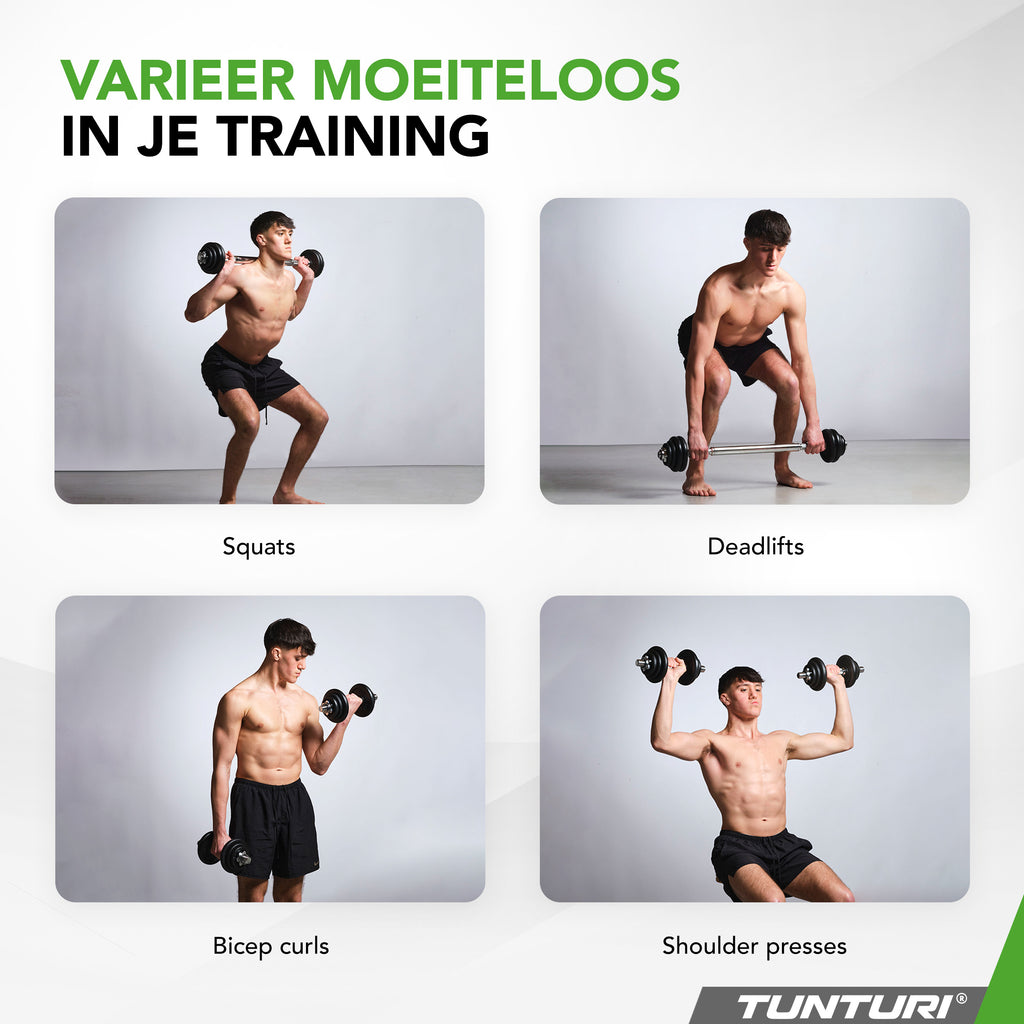 Tunturi Barbell/Dumbbell set, 20kg, Iron afbeelding 8