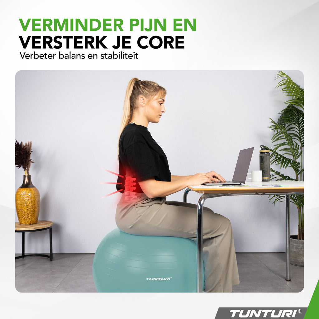 Tunturi Gymball 55cm, Petrol, Anti Burst afbeelding 6