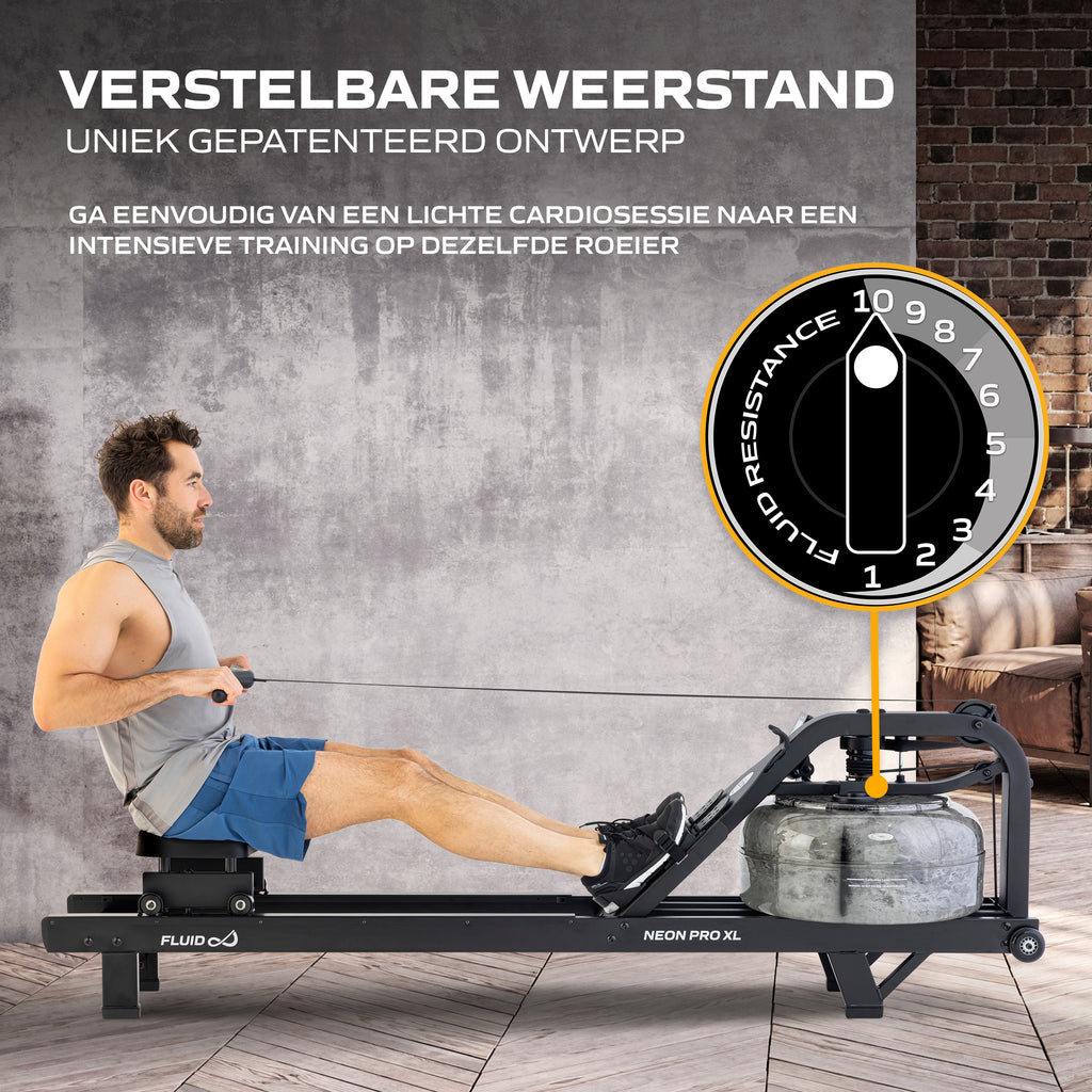 Fluid Rower Neon Pro XL (Mat Black) (1/2) afbeelding 3