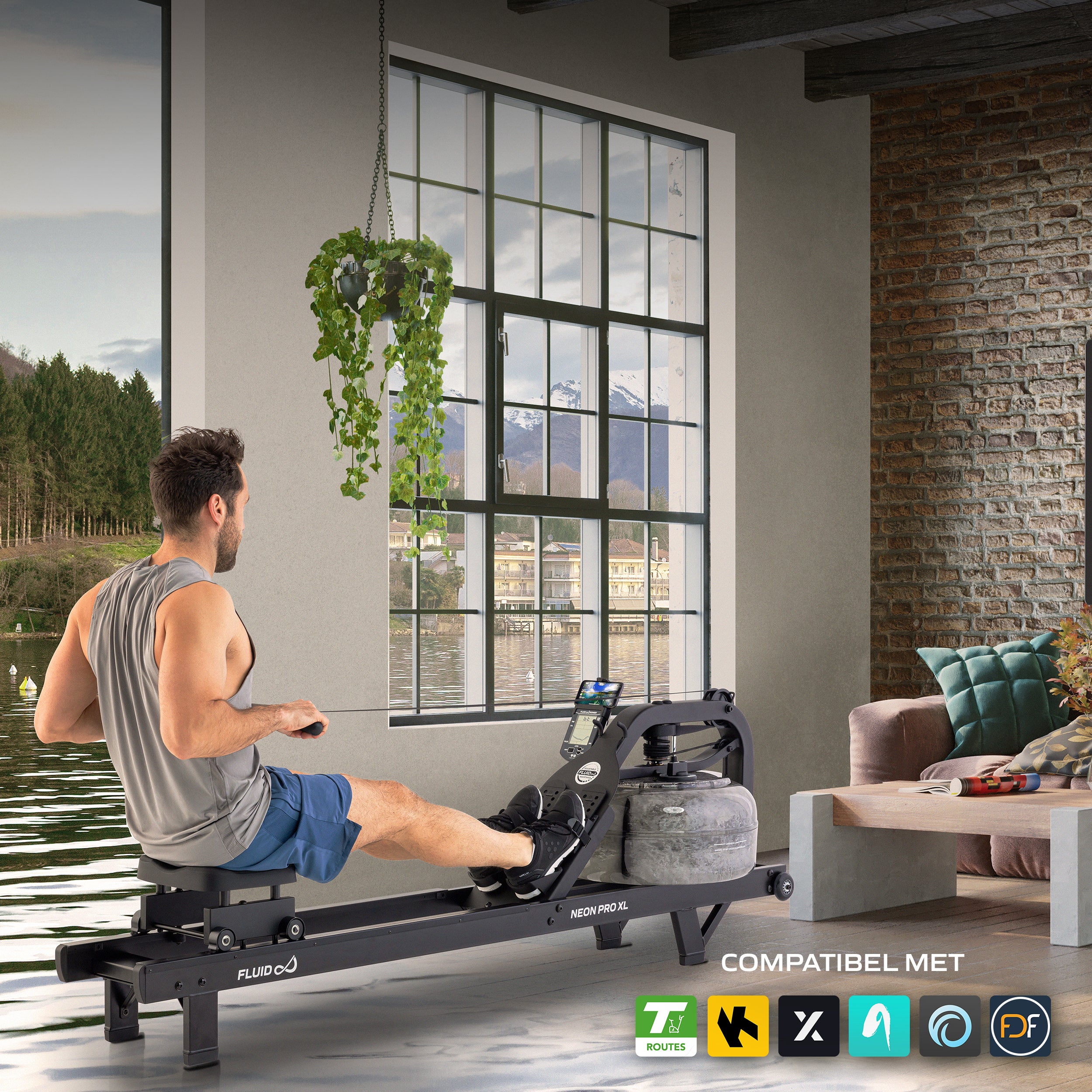 Fluid Rower Neon Pro XL (Mat Black) (1/2) afbeelding 8