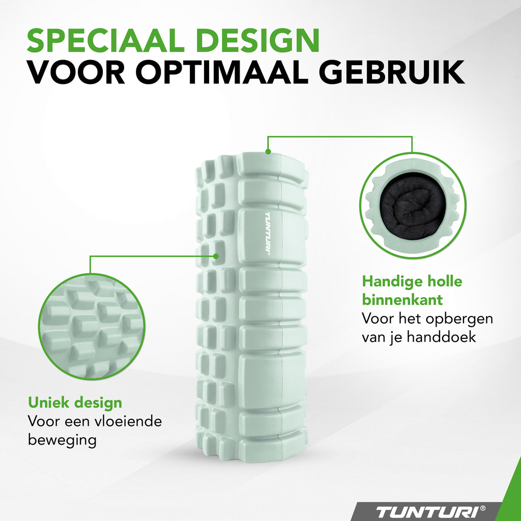 Tunturi Yoga Grid Foam Roller, 33cm, Mint afbeelding 8