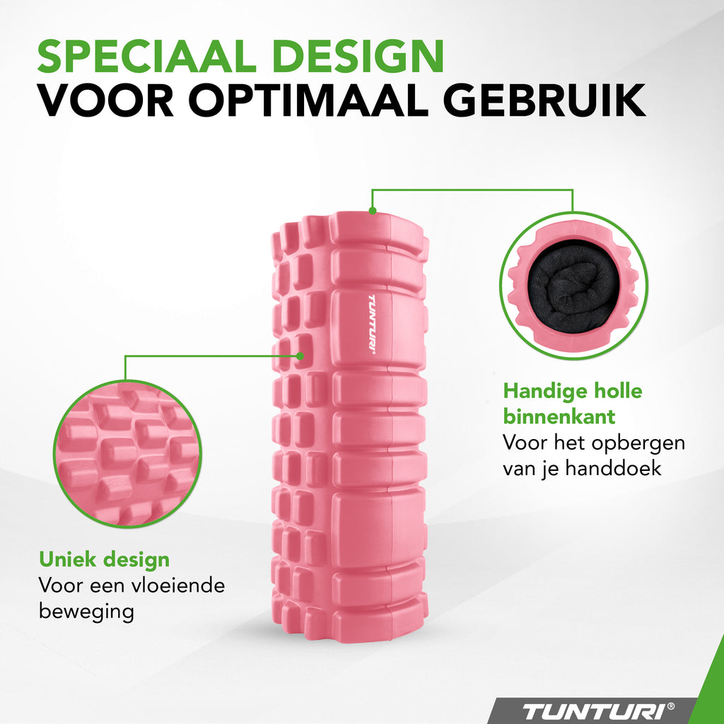 Tunturi Yoga Grid Foam Roller, 33cm, Rose Gold afbeelding 6
