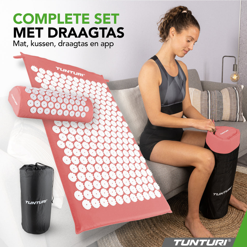 Tunturi Acupressure Mat And Pillow, Rose Gold afbeelding 7