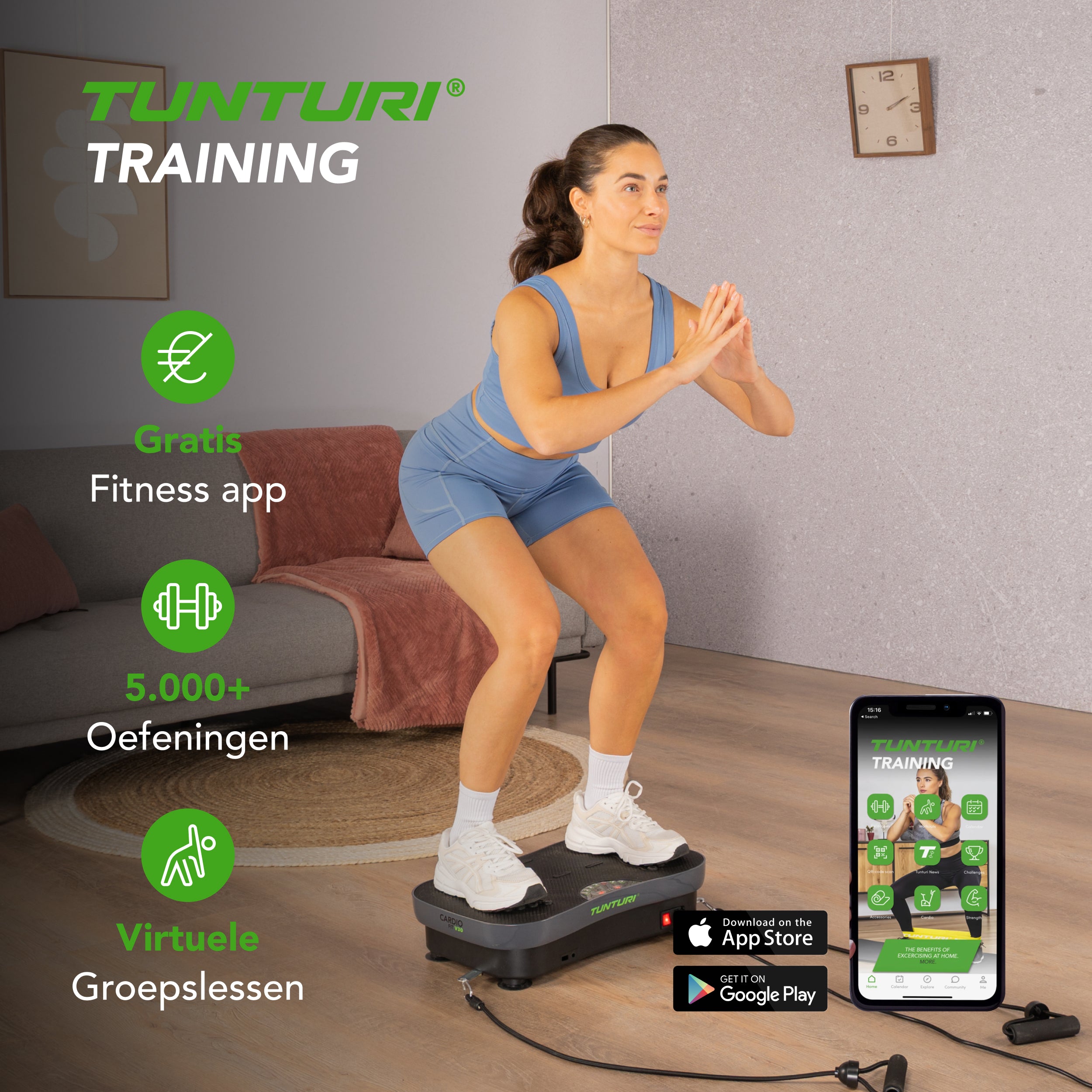 Tunturi Cardio Fit V30 Vibration plate afbeelding 8