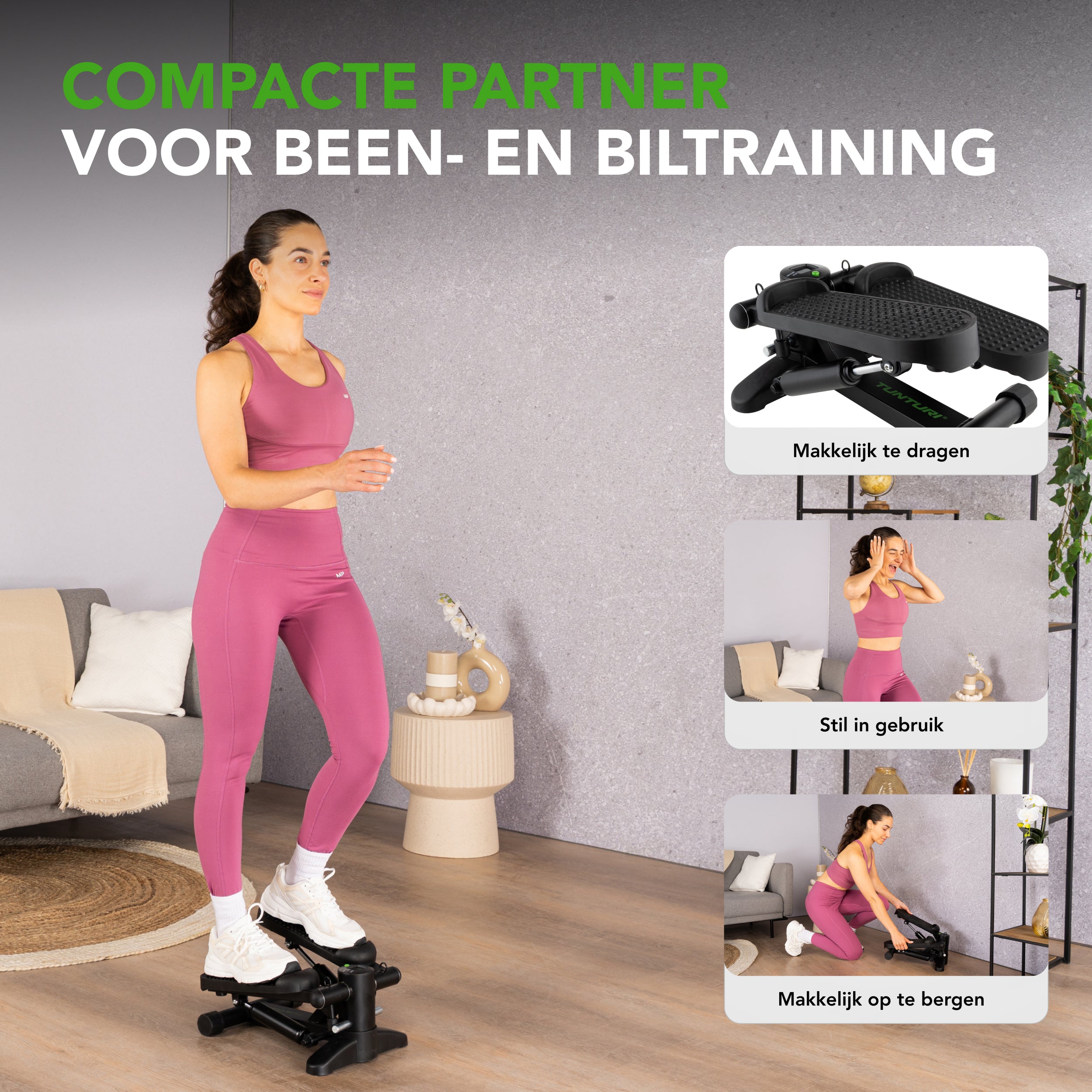 Tunturi Stepper, Black, Incl. Display afbeelding 3