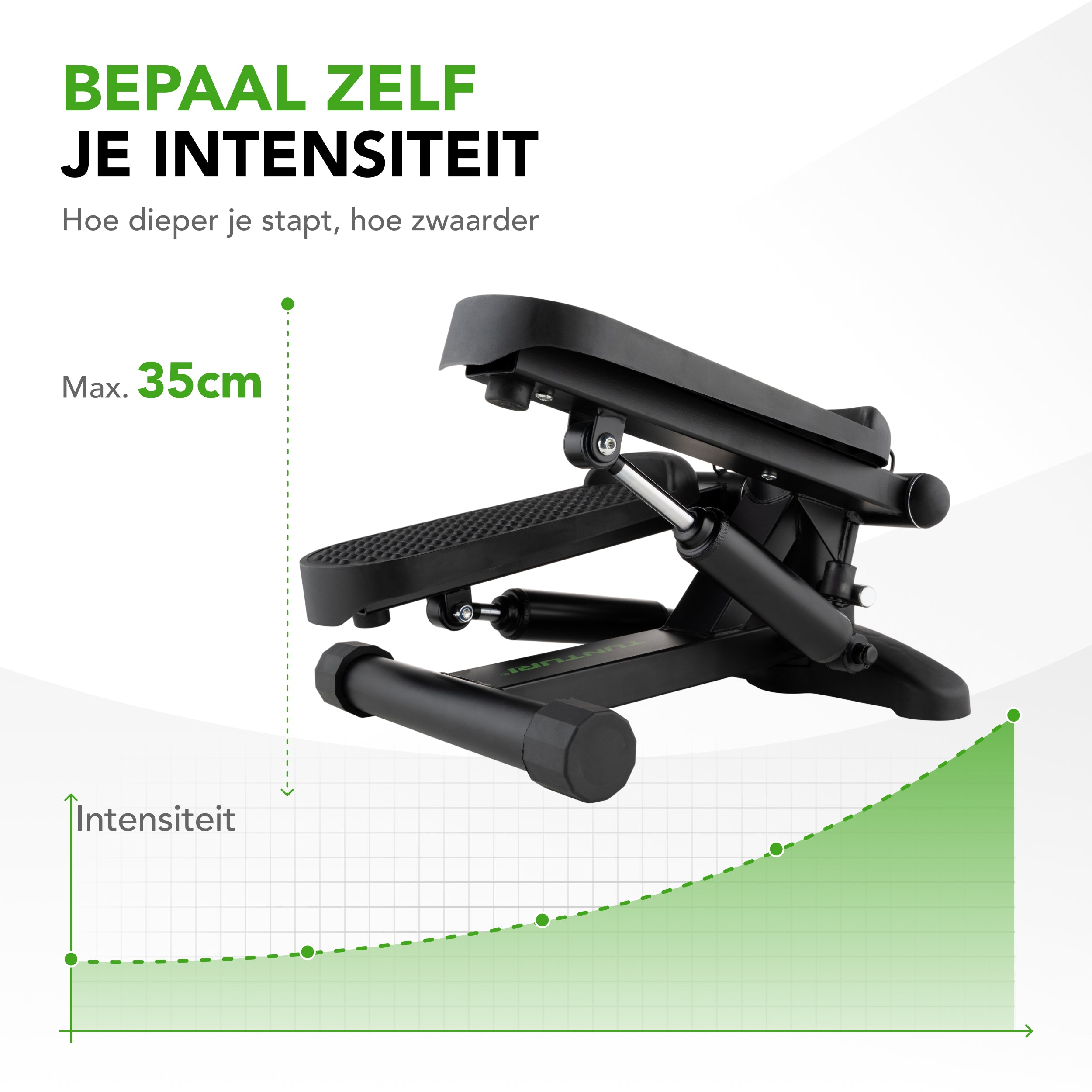 Tunturi Stepper, Black, Incl. Display afbeelding 6