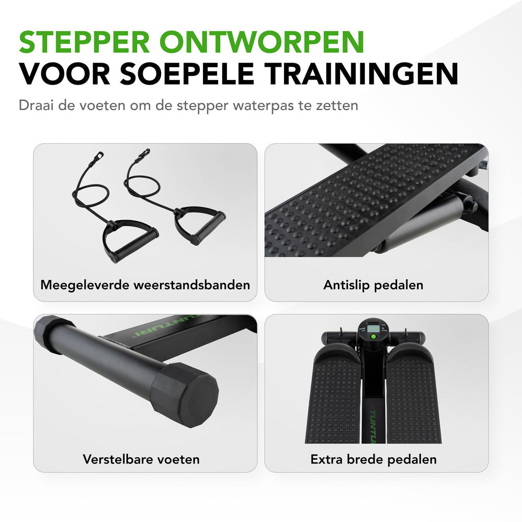 Tunturi Stepper, Black, Incl. Display afbeelding 7
