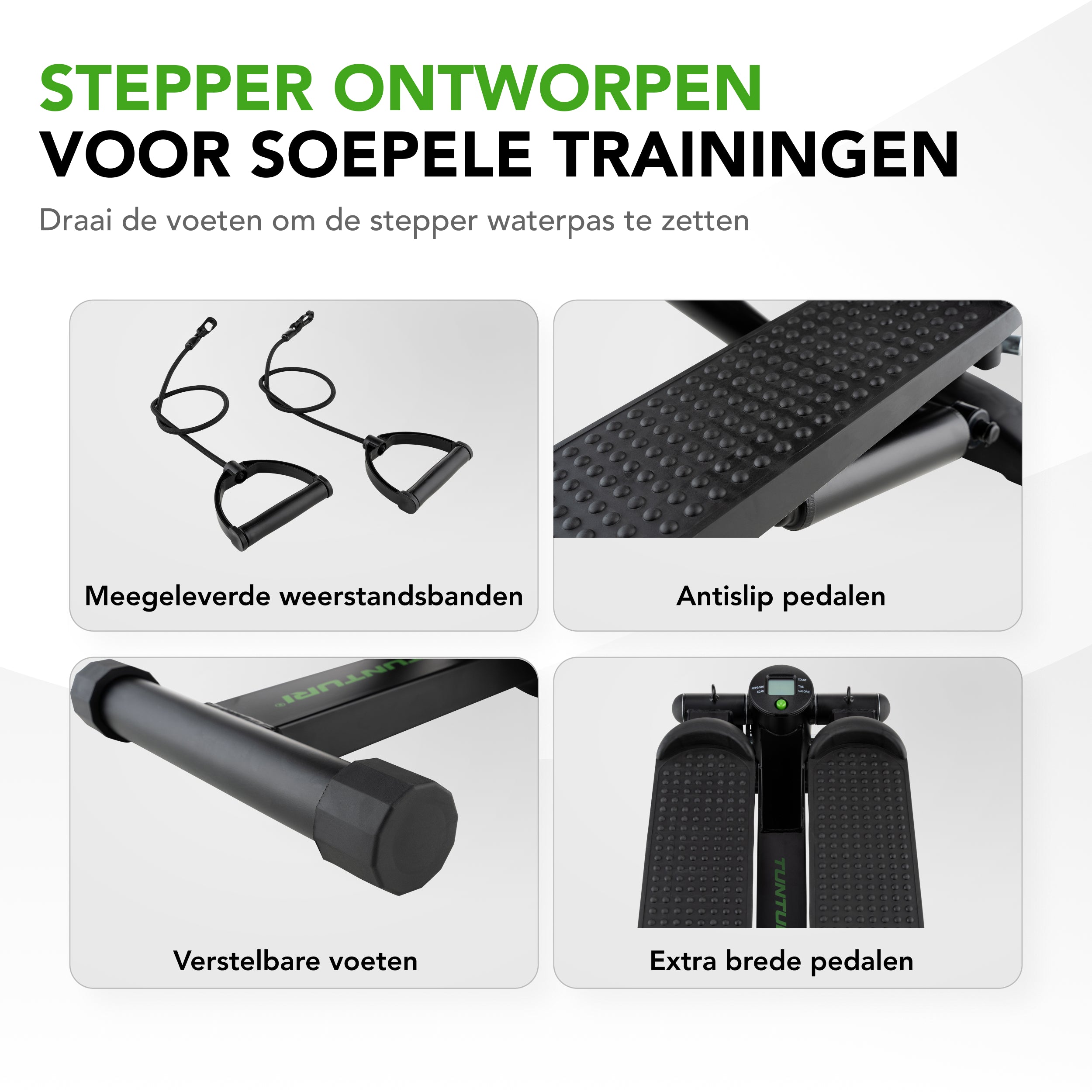 Tunturi Stepper, Black, Incl. Display afbeelding 7