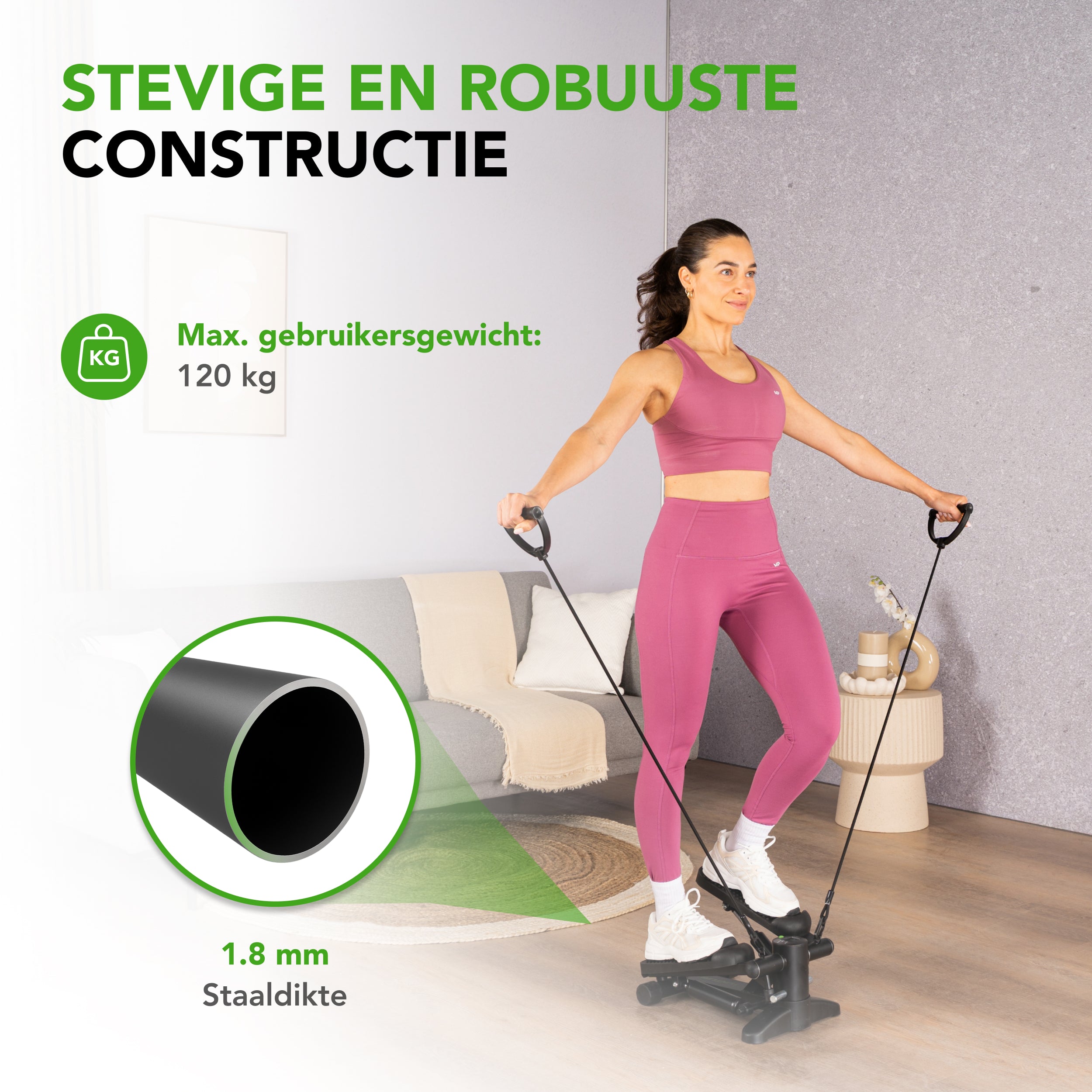 Tunturi Stepper, Black, Incl. Display afbeelding 9