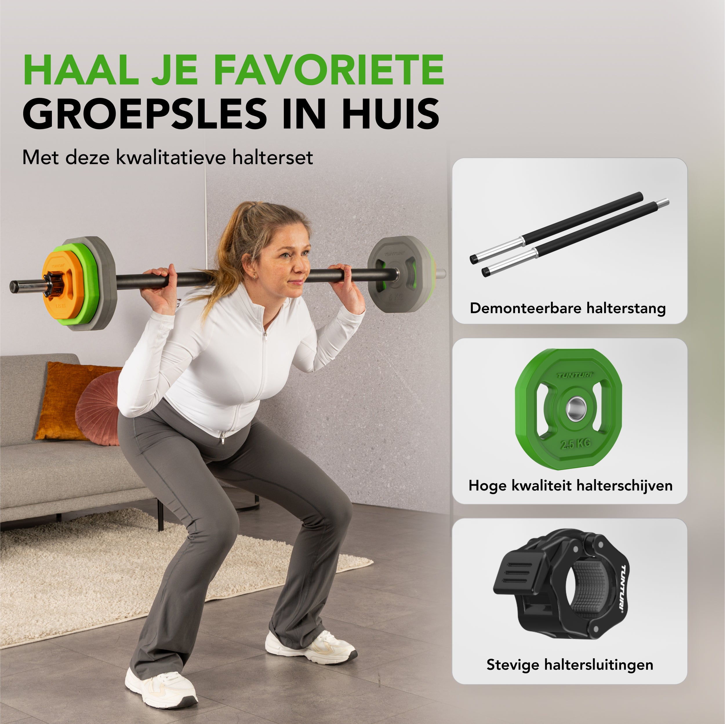 Tunturi Aerobic Pump Set, 20kg, Rubber afbeelding 2